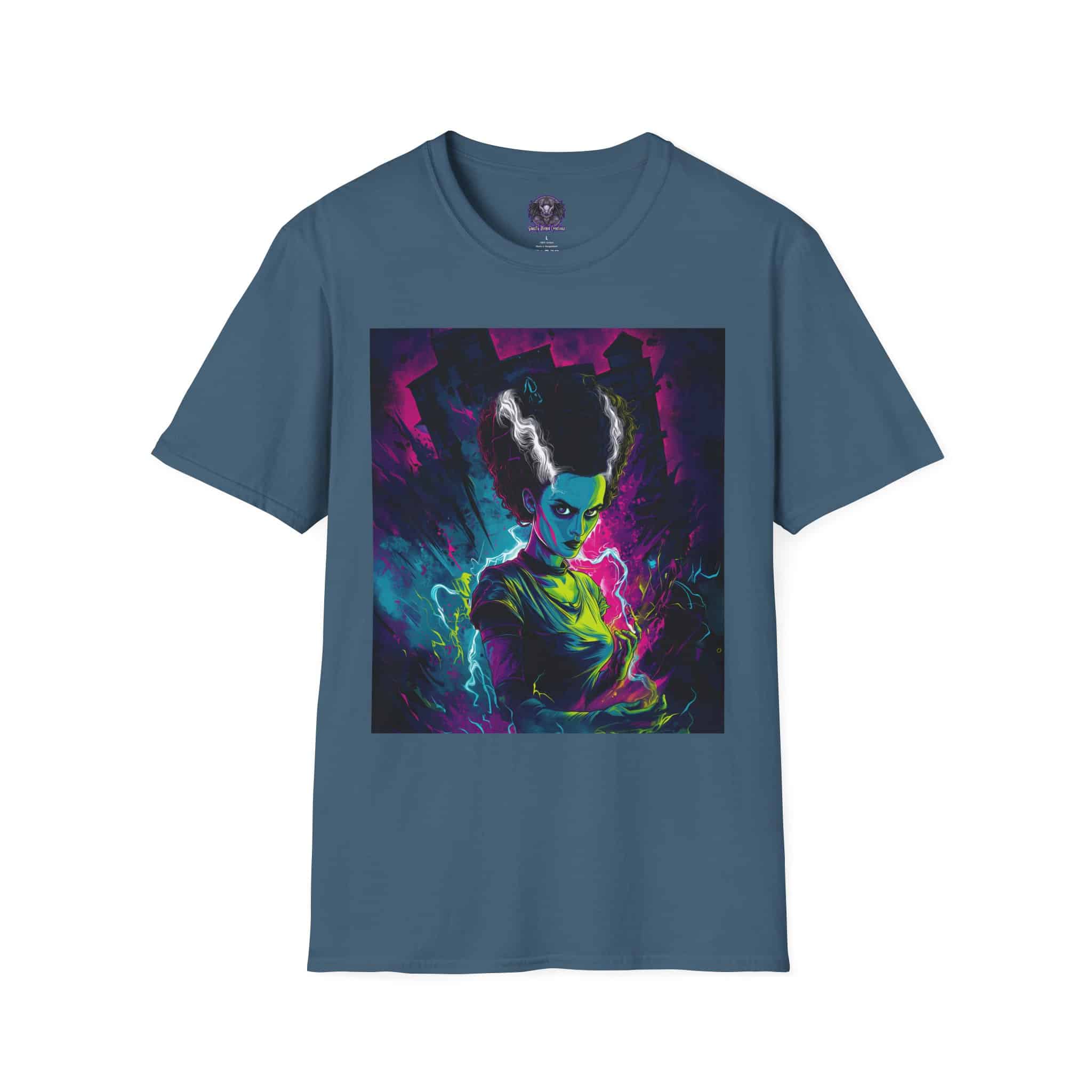 Bride of Frankenstein Pop Art 60's Style Unisex T-Shirt - Image 49