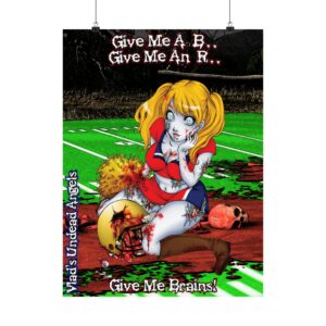 Buffy Undead Angel Zombie Cheerleader – Classic Art w/Text Matte Vertical Posters