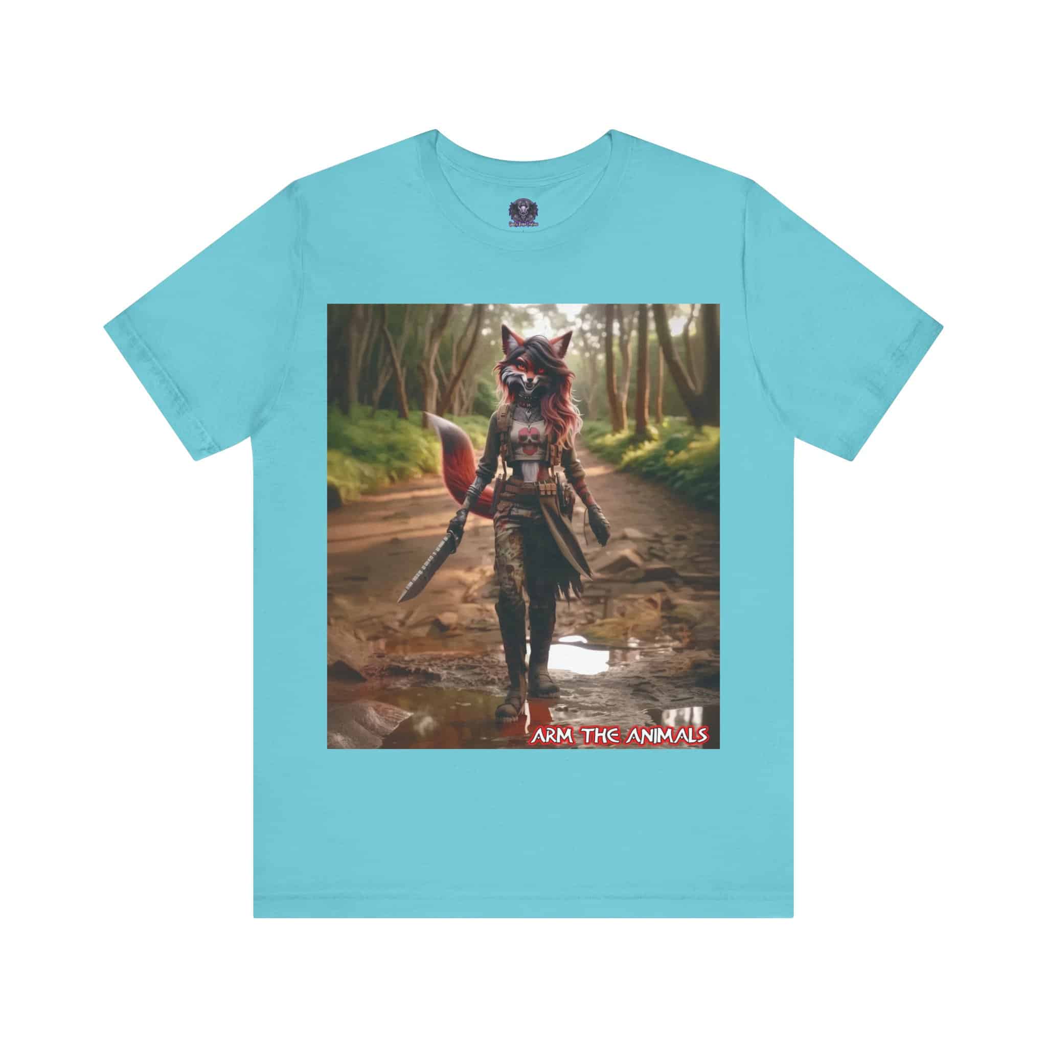 Arm The Animals: Hunter Fox #AA-D-Fo001 Unisex Jersey Short Sleeve Tee - Image 53