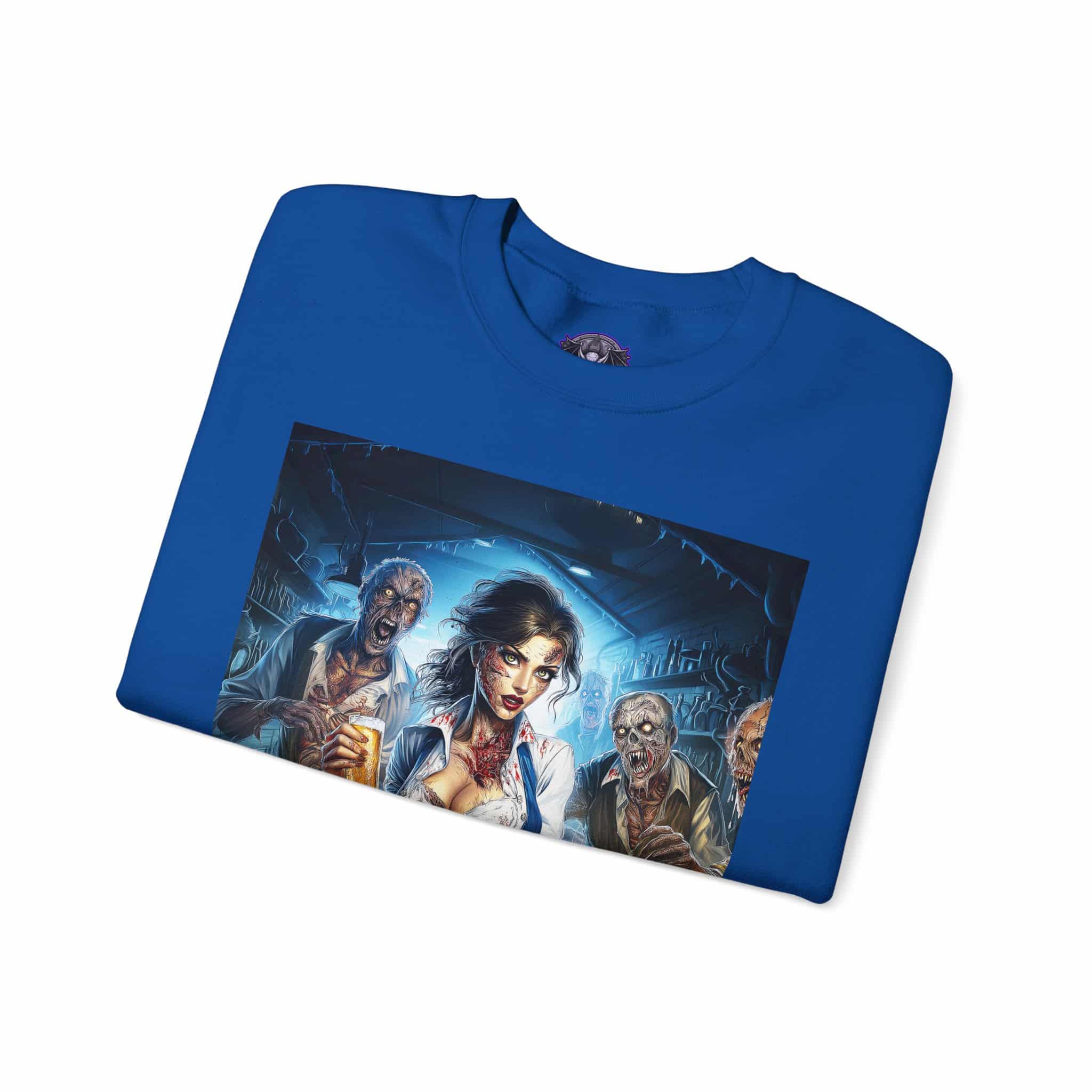 Zombies In Everyday Life Waitress 2025-04 Unisex Heavy Blend™ Crewneck Sweatshirt - Image 47
