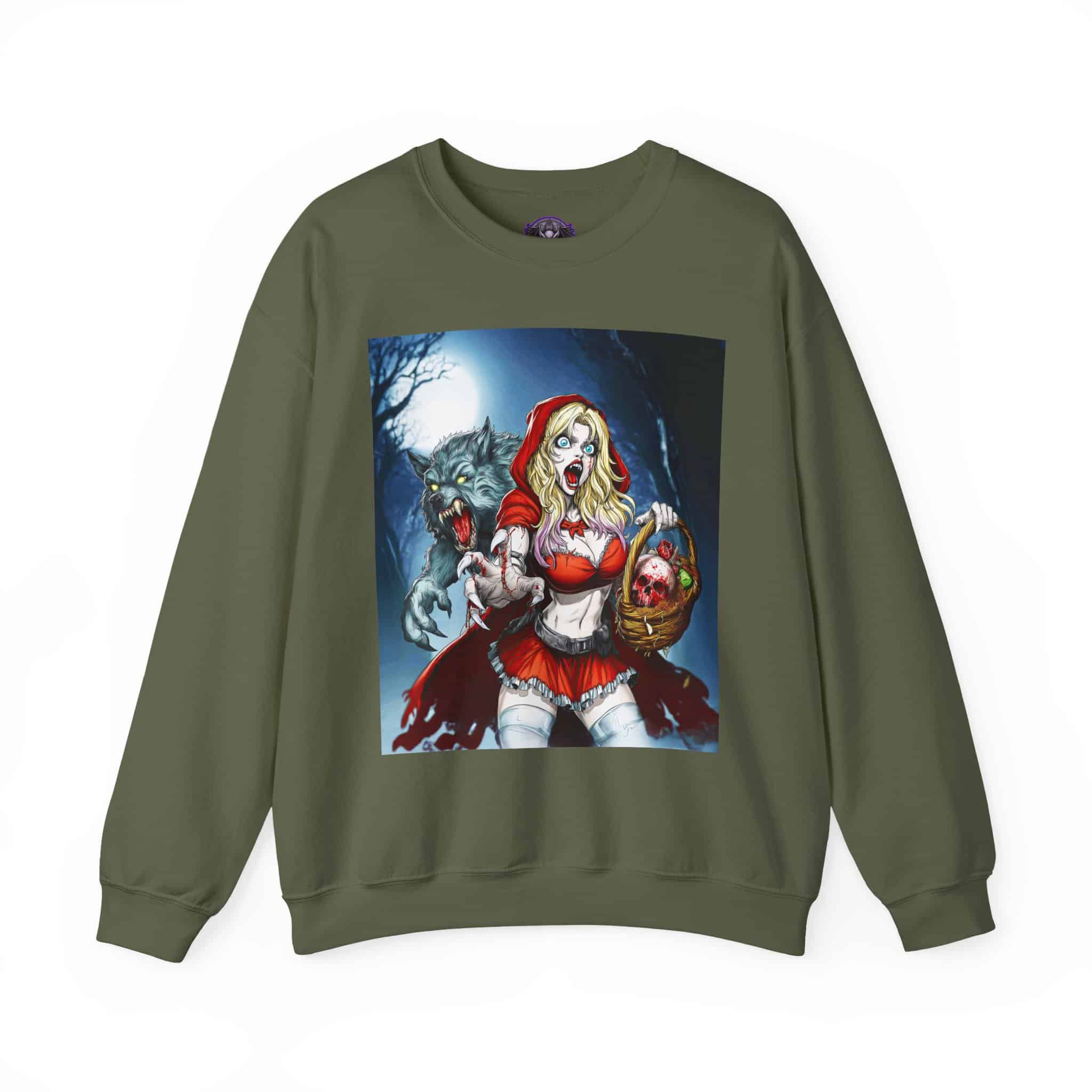 Vampire Red Riding Hood By Ghastly Wicked Tales 2025-01 Unisex Heavy Blend™ Crewneck Sweatshirt - Image 25