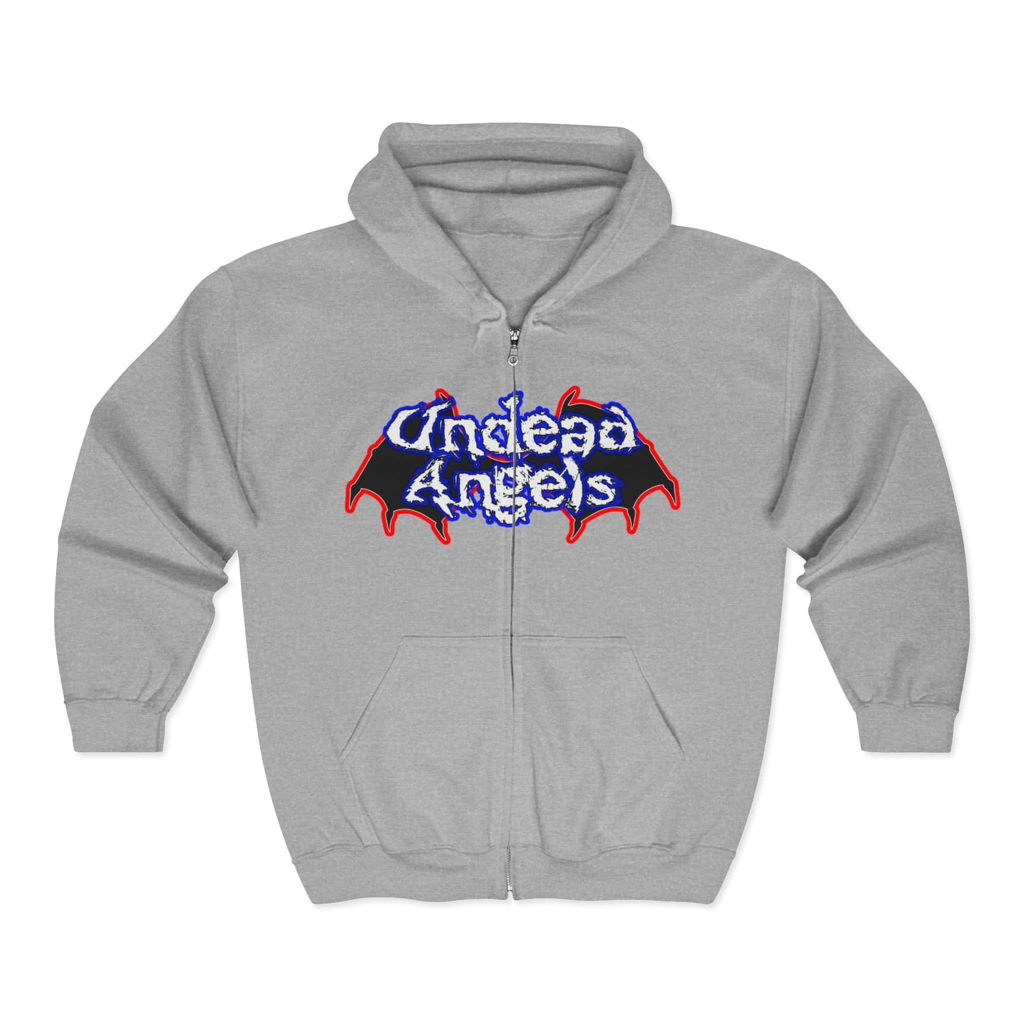 Undead Angels Zombie Patrion Classic Art Style Samantha Unisex Heavy Blend™ Full Zip Hooded Sweatshirt - Image 3