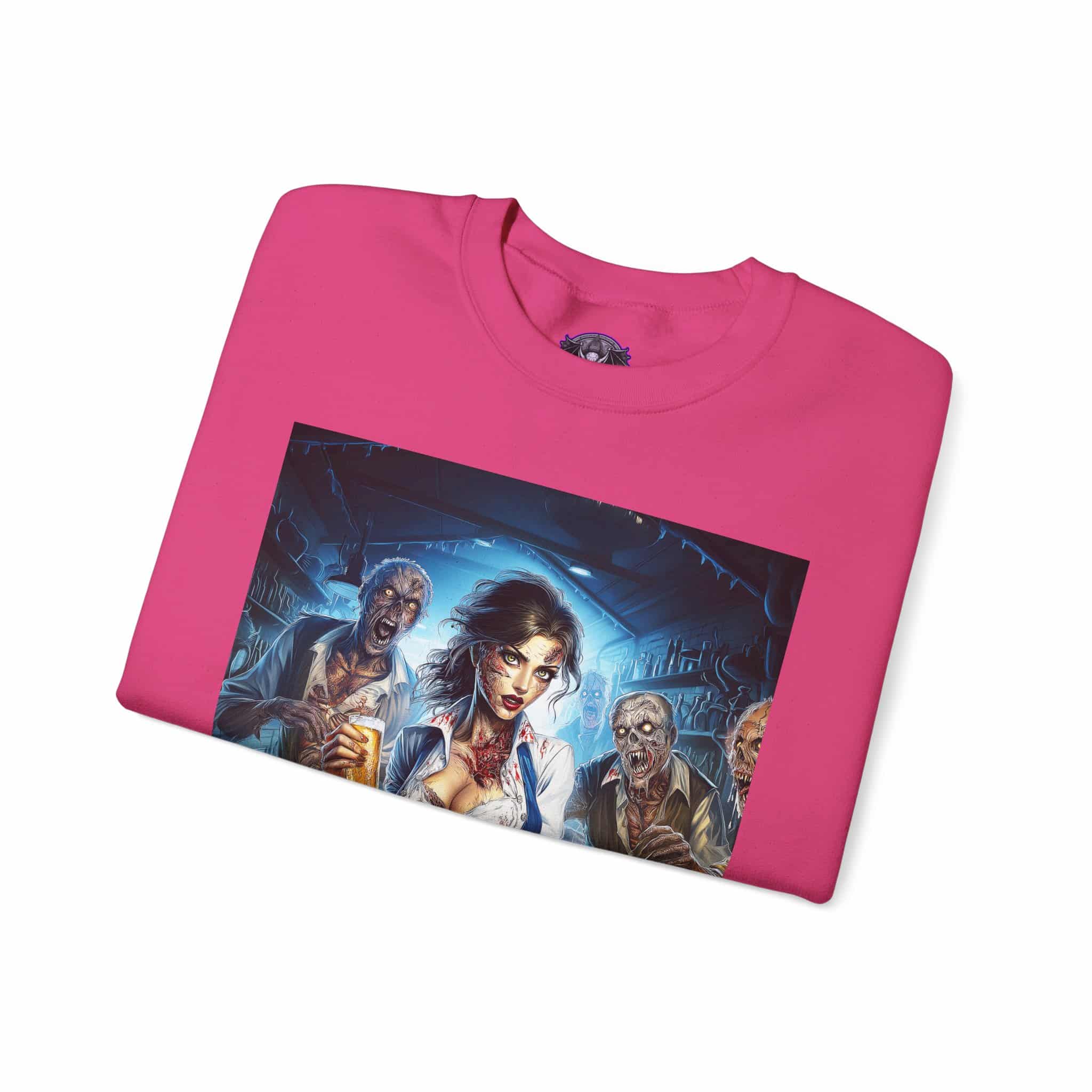 Zombies In Everyday Life Waitress 2025-04 Unisex Heavy Blend™ Crewneck Sweatshirt - Image 55