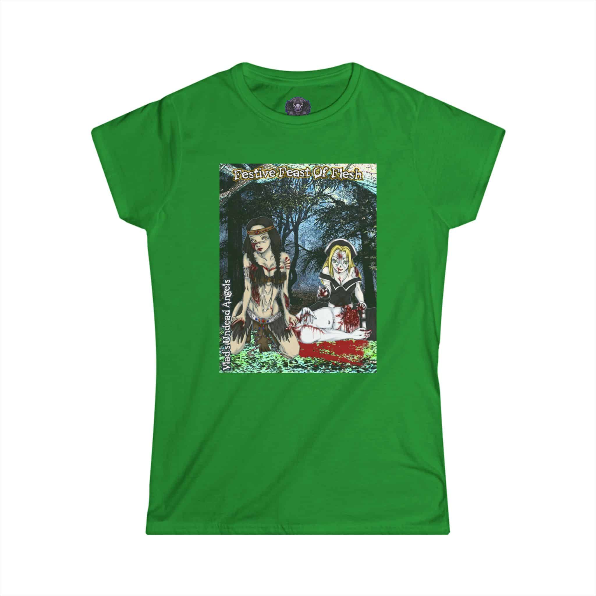 Undead Angel Thanksgiving Chastity & Kaliska – Classic Art w/Text Re-Issue Women's Softstyle Tee - Image 25