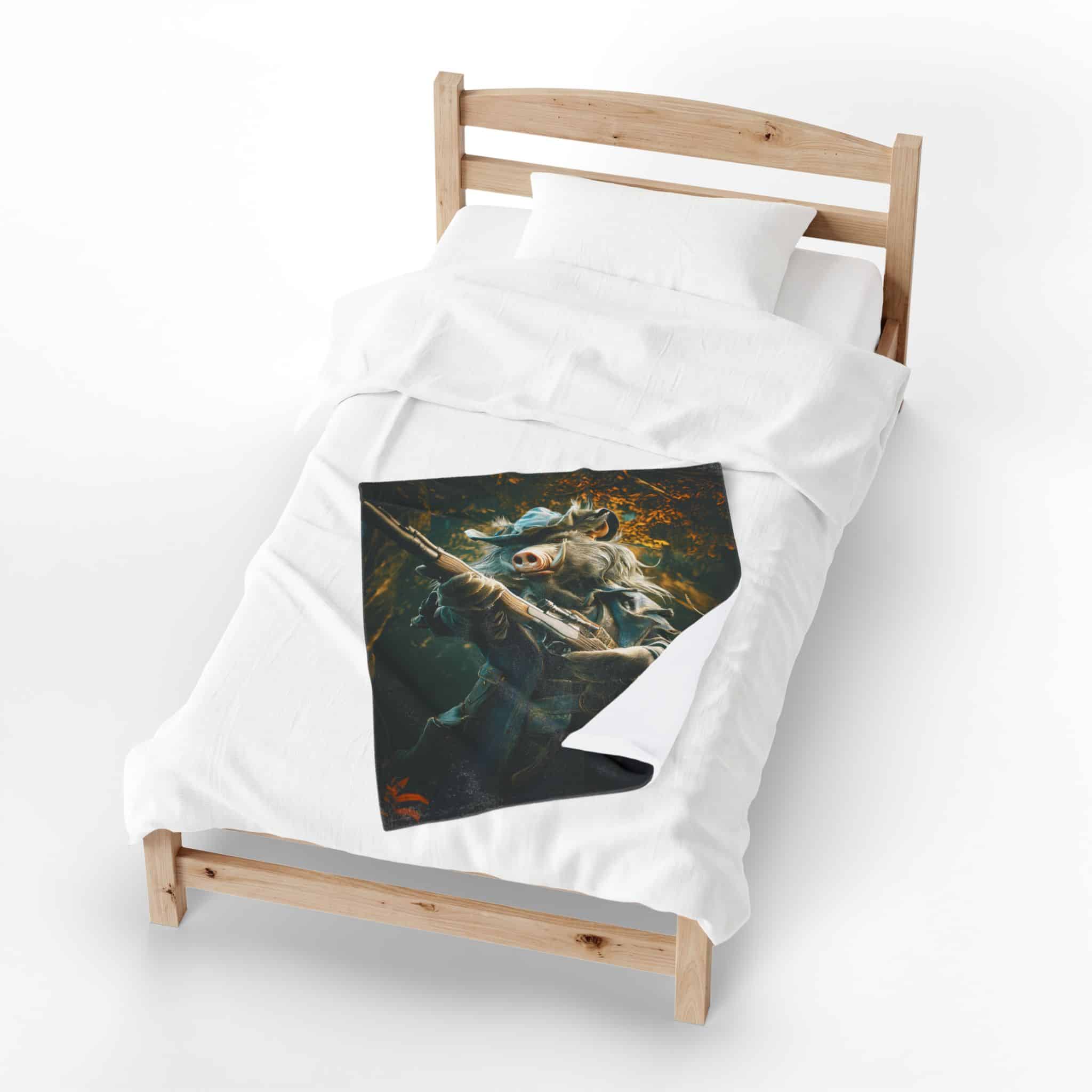 Arm The Animals: Hunter Wild Boar #AA029 Plush Blanket, Cozy Throw for Fall Decor - Image 24