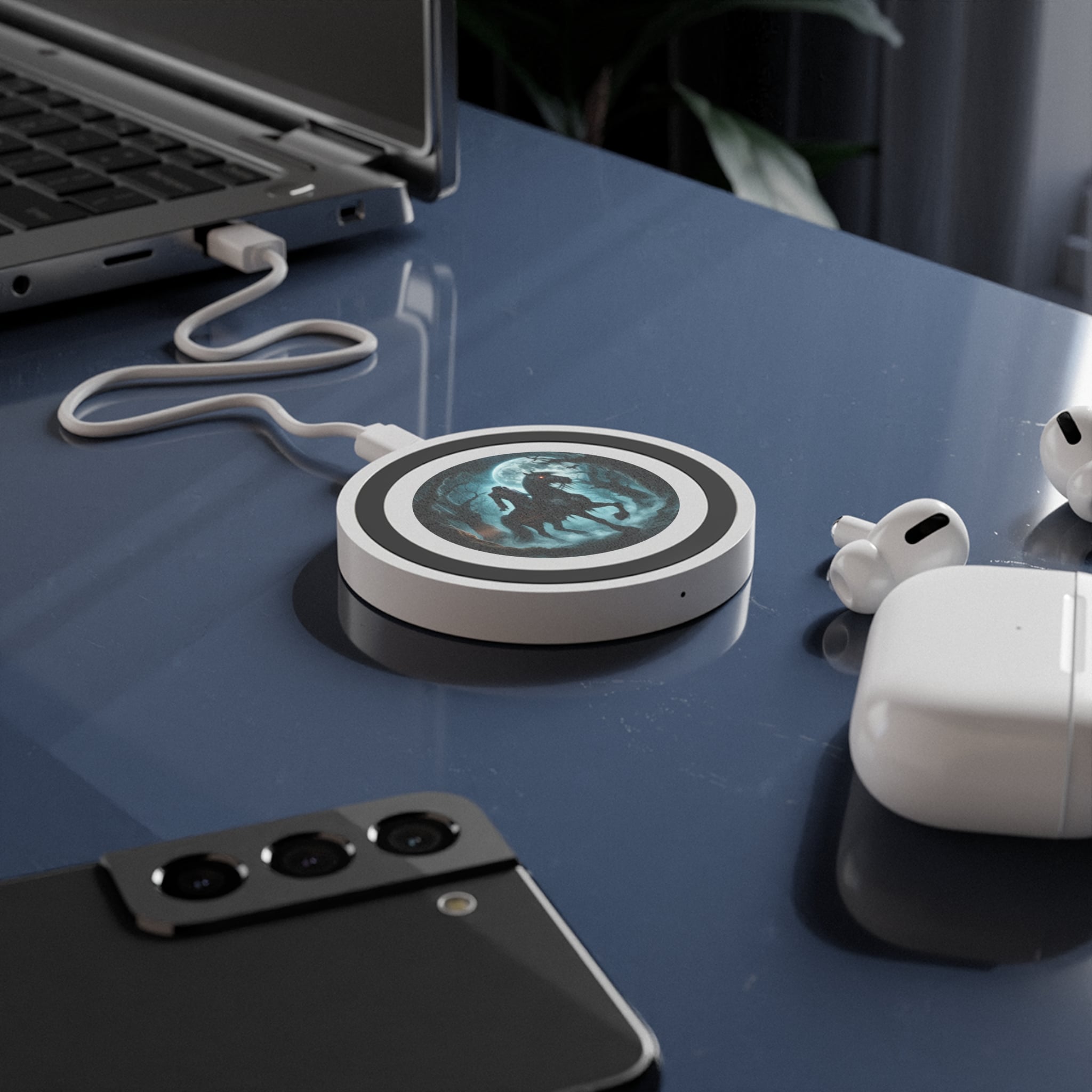 Headless Horseman Of Sleepy Hollow #DZ-001 Halloween-Themed Wireless Charging Pad with Eerie Horse Design - Image 9