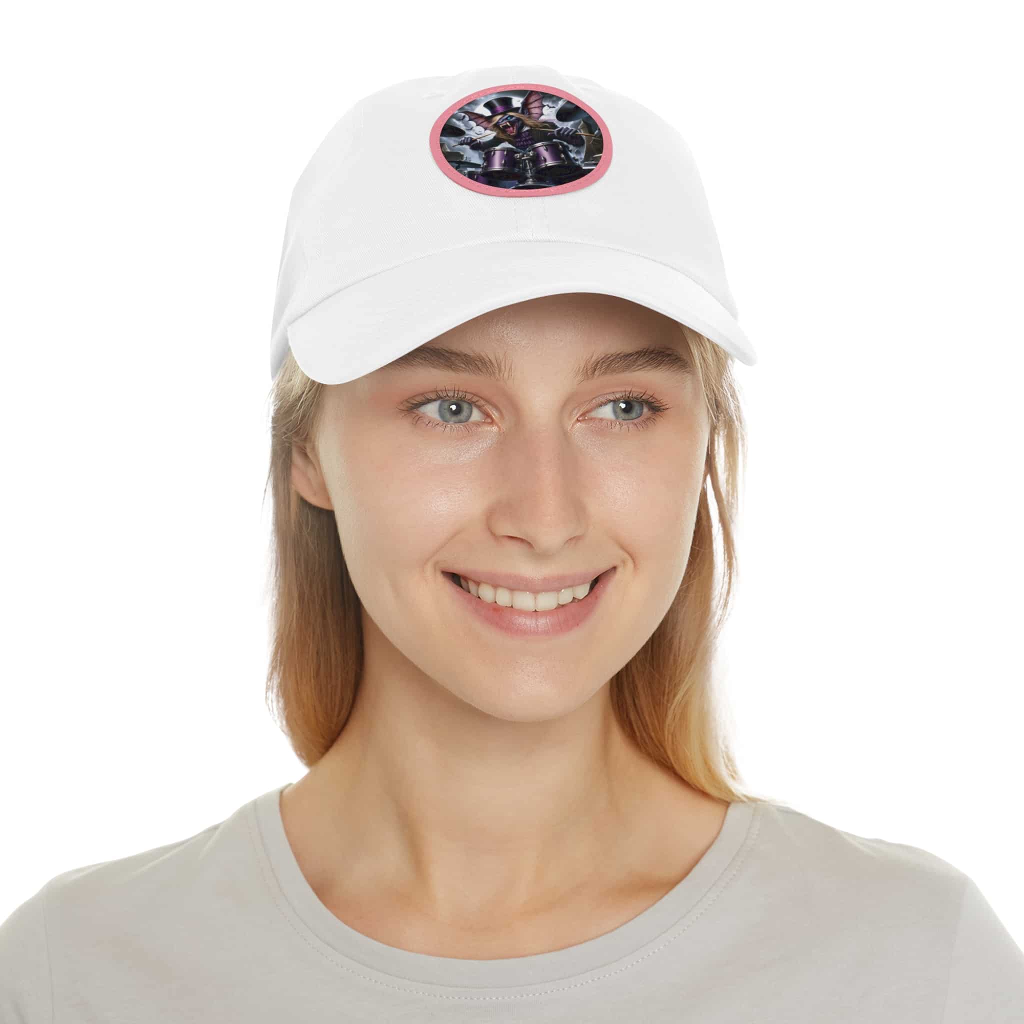 Vlad The Enforcer Bat Drummer #VTE001 Artistic Round Leather Patch Dad Hat - Stylish Casual Cap - Image 34