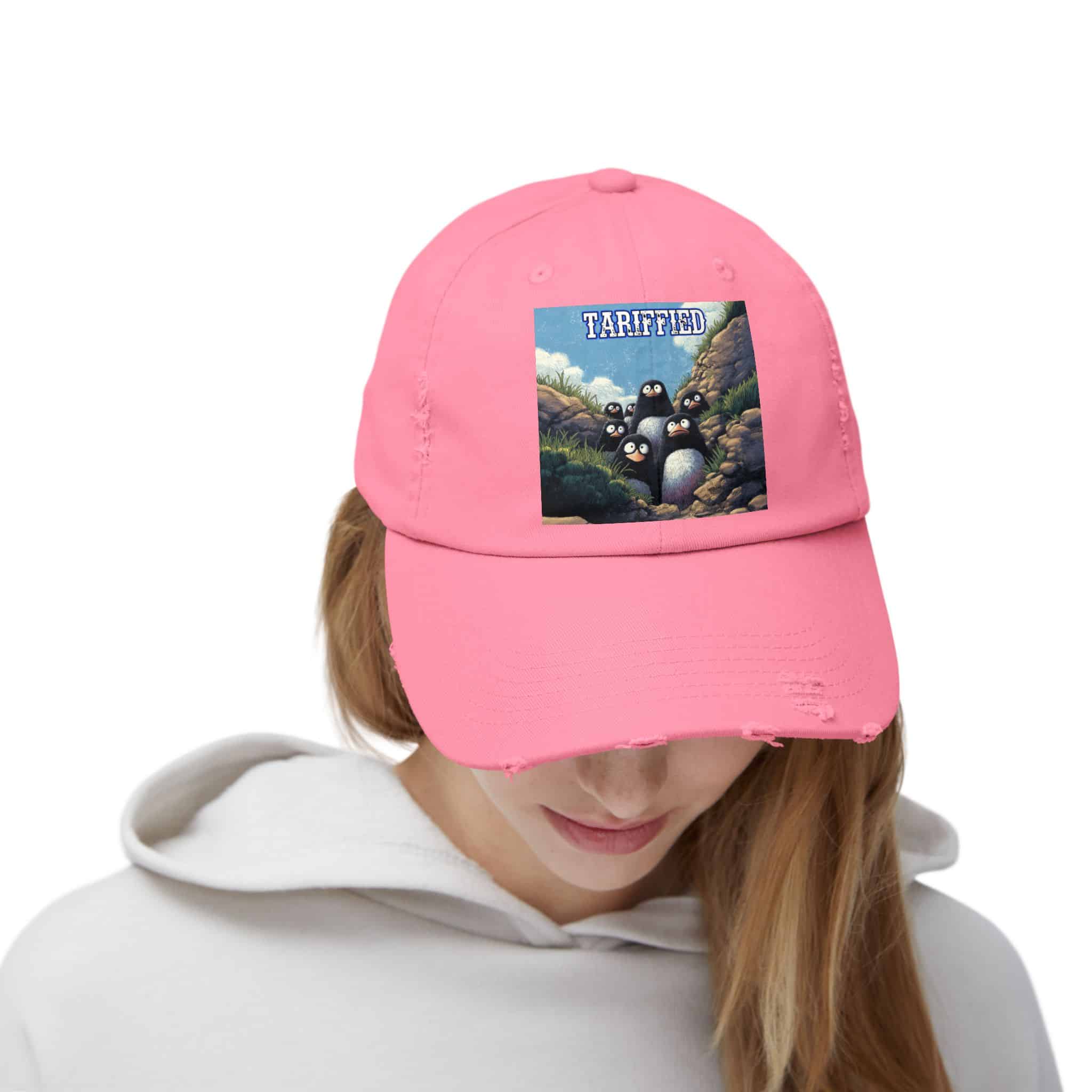 Tariffied Logo Distressed Cap - Tariff Fear Is Real - Image 46
