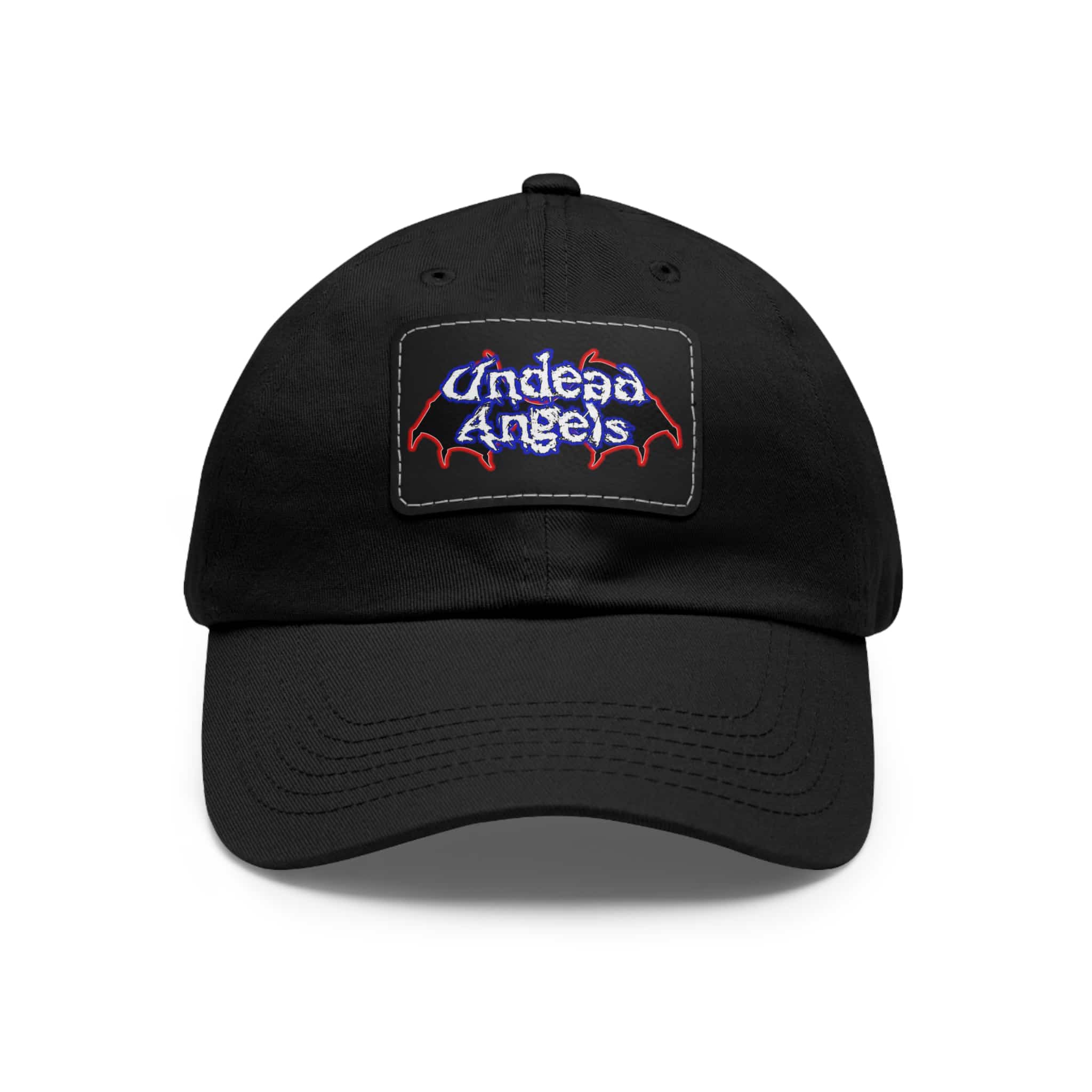 Undead Angels Logo Leather Patch Dad Hat - Casual Style for Music Lovers - Image 16