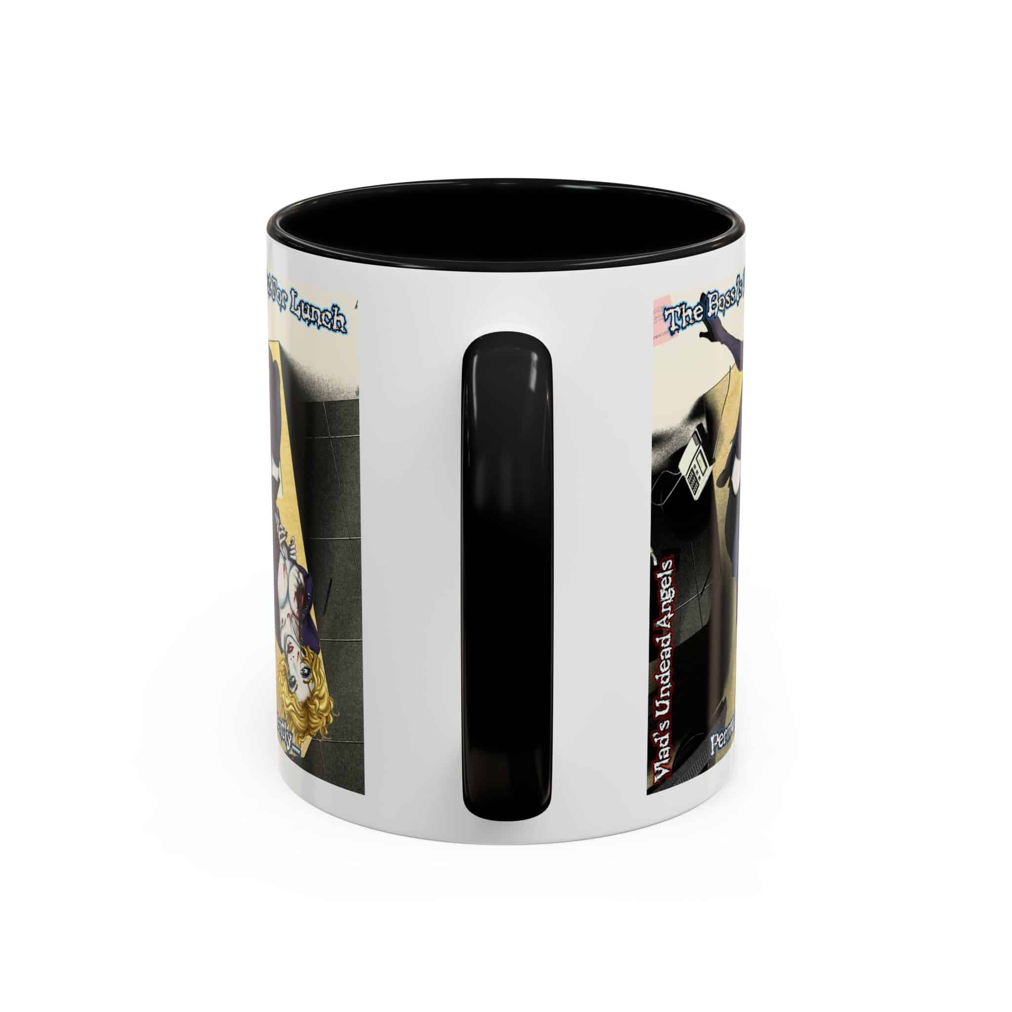 Jennifer Undead Angel Zombie Secretary – Classic Art w/Text Accent Coffee Mug (11, 15oz) - Image 16