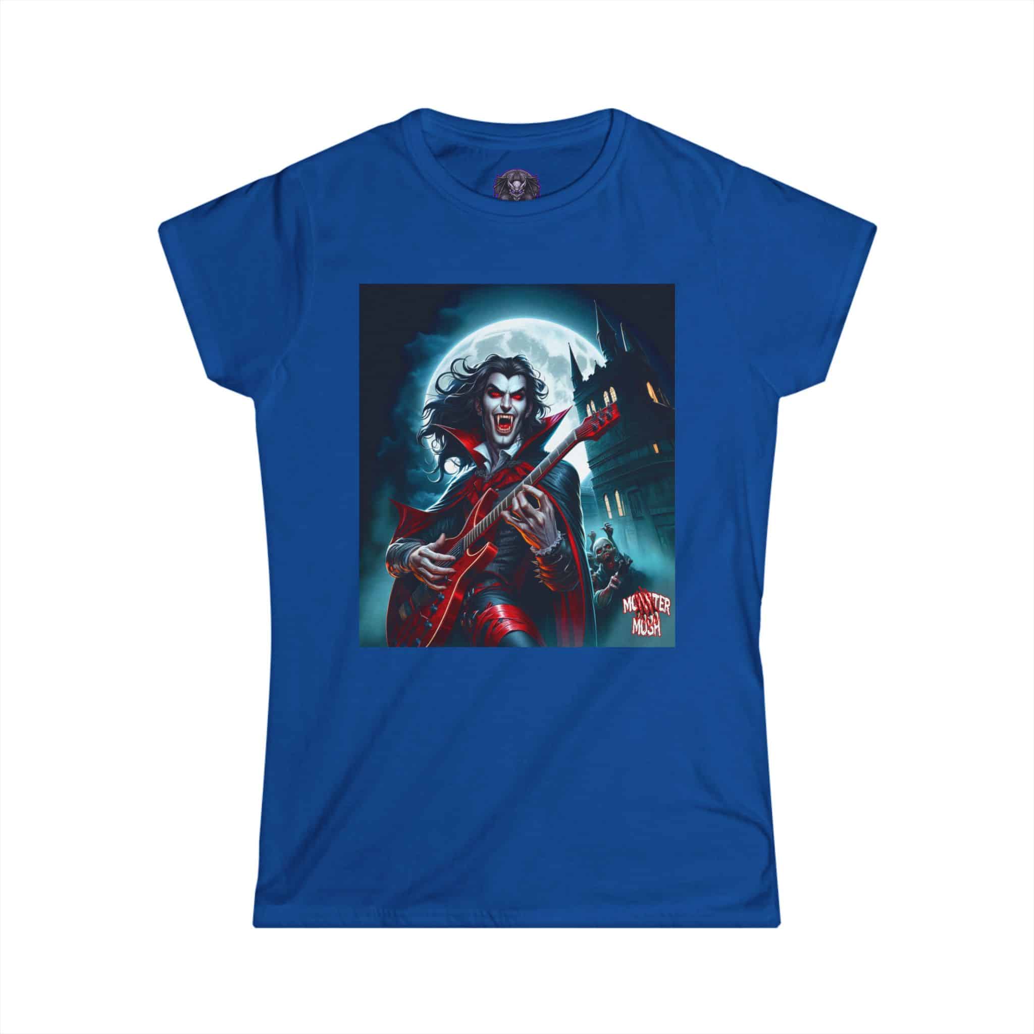 Monster Mosh 2024 Tour Drac on Guitar MM-D001 Women's Softstyle Tee - Image 28