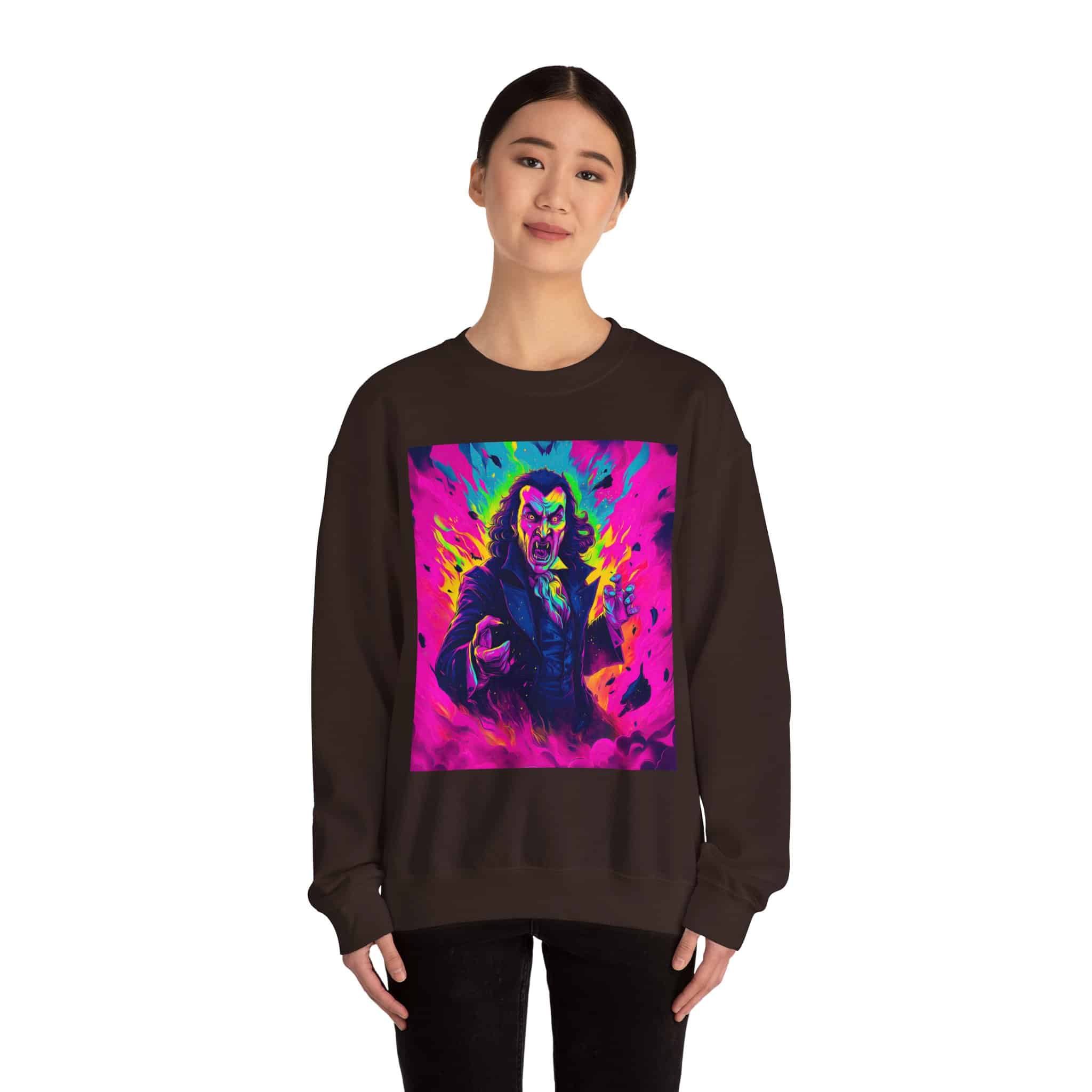 Dracula II Pop 60’s Art Style Unisex Heavy Blend™ Crewneck Sweatshirt - Image 16