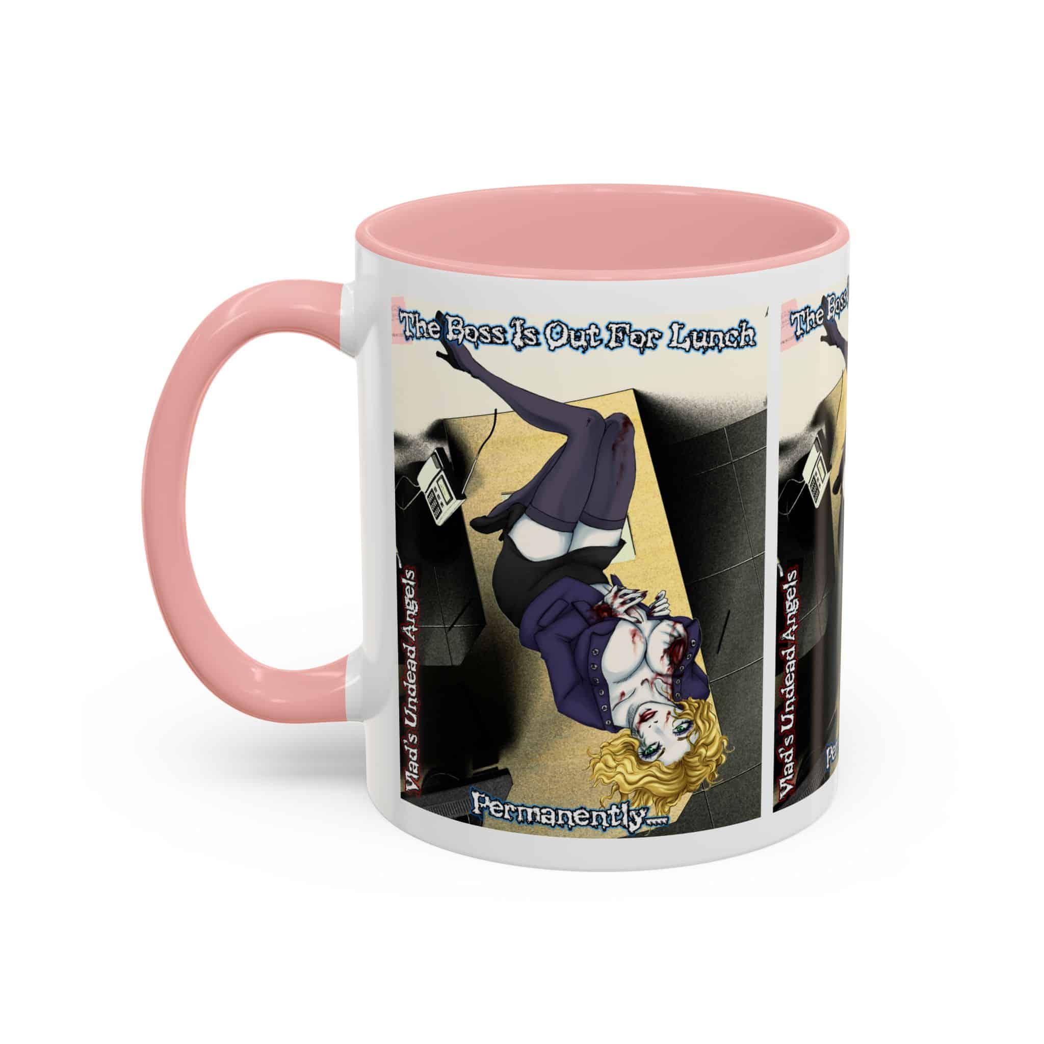 Jennifer Undead Angel Zombie Secretary – Classic Art w/Text Accent Coffee Mug (11, 15oz) - Image 19