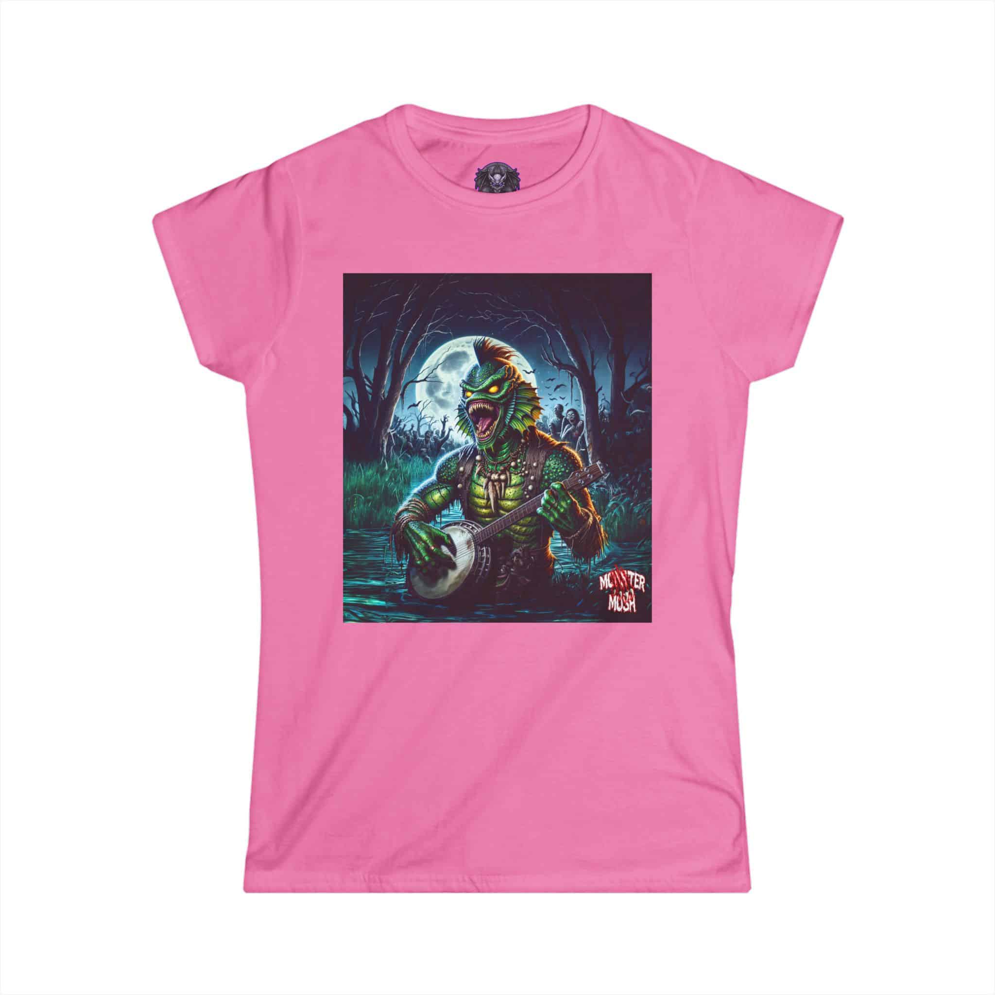 Monster Mosh 2024 Tour Gill On Banjo MM-D005 Women's Softstyle Tee - Image 37