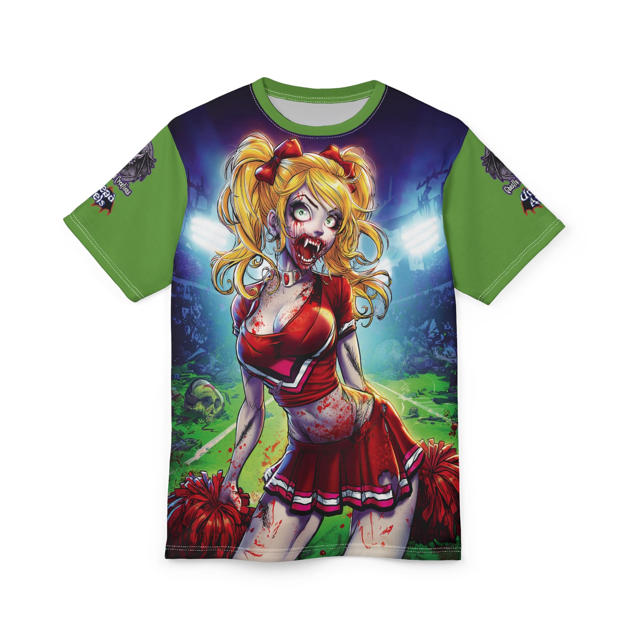 Undead Angels Zombie Cheerleader Buffy Classic Reborn Style IV Unisex Cut & Sew Tee (AOP) - Image 22