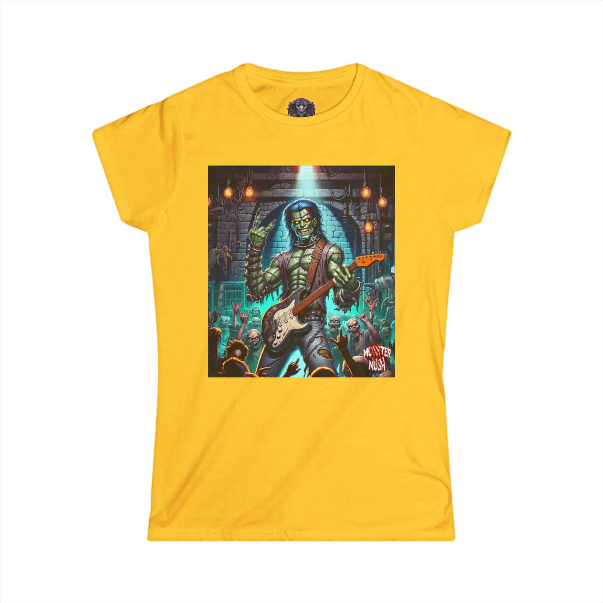 Monster Mosh 2024 Tour Frankie On Guitar MM-D002 Women's Softstyle Tee - Image 19