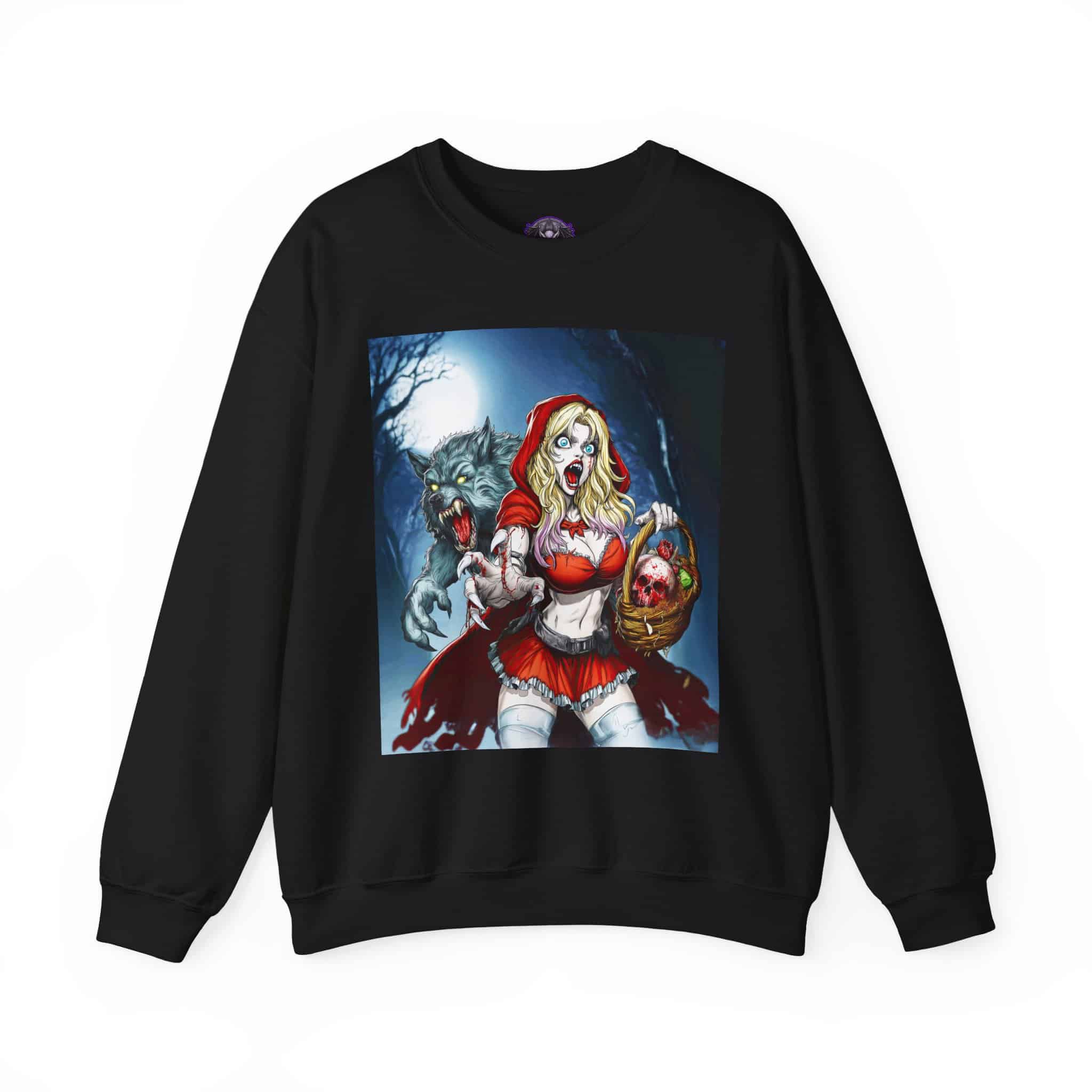 Vampire Red Riding Hood By Ghastly Wicked Tales 2025-01 Unisex Heavy Blend™ Crewneck Sweatshirt - Image 9