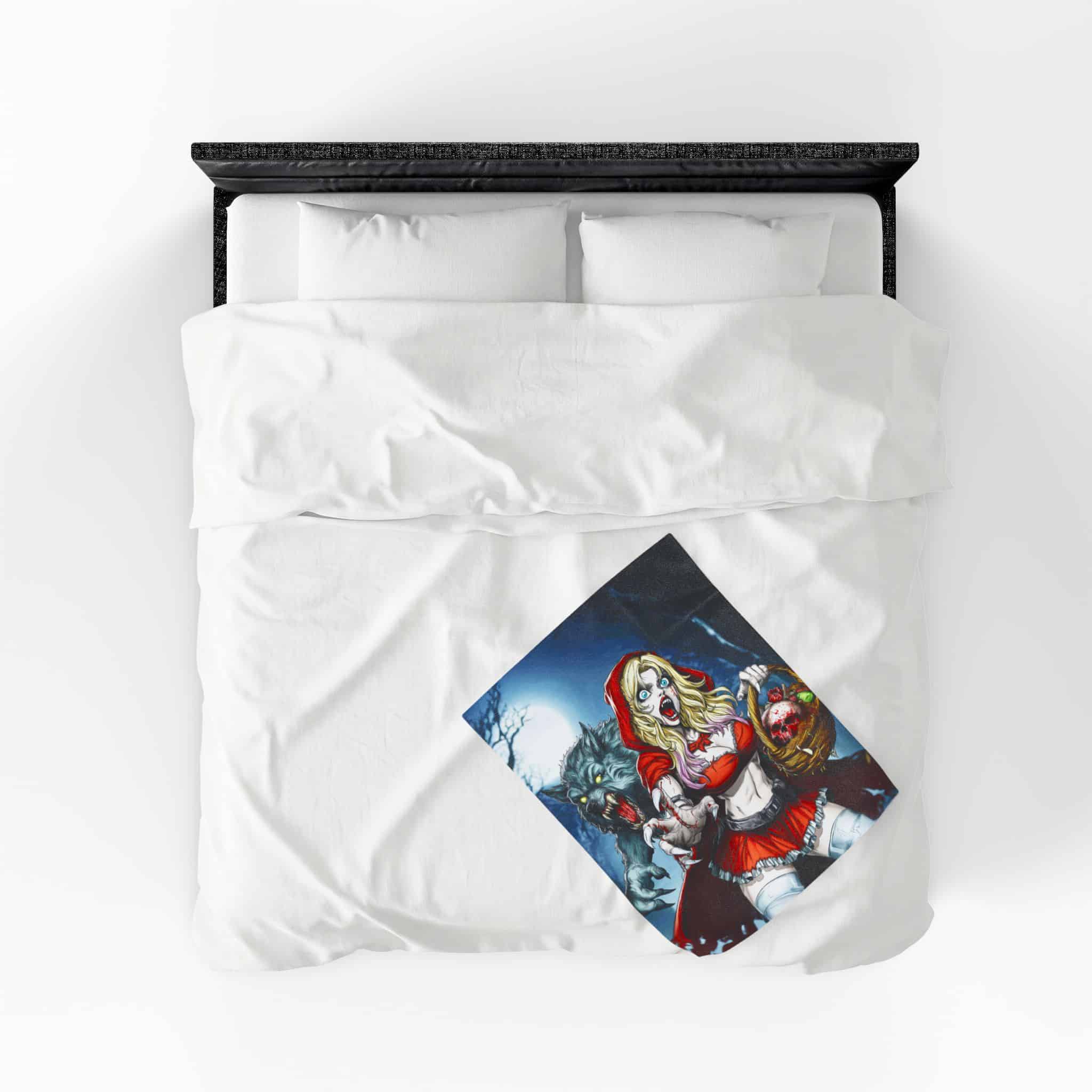 Vampire Red Riding Hood By Ghastly Wicked Tales 2025-01 Plush Blanket, Cozy Throw for Fall Decor, Fairy Tales - Image 13