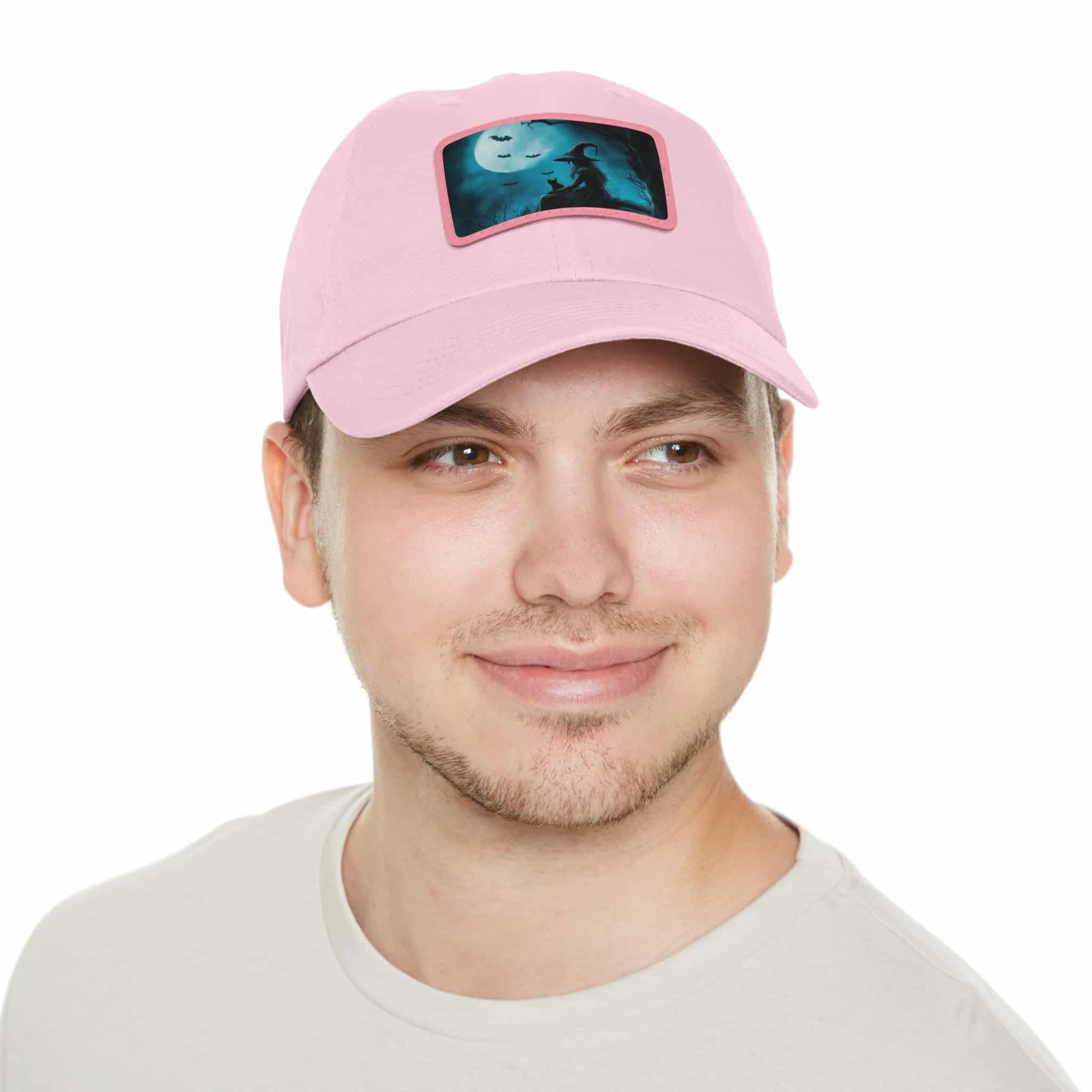 Witch With Black Cat By Moonlight #MJ-W003 Logo Leather Patch Dad Hat - Casual Style for Music Lovers - Image 75