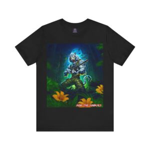 Arm The Animals: Commando Tiger #AA-D-WT003 Unisex Jersey Short Sleeve Tee