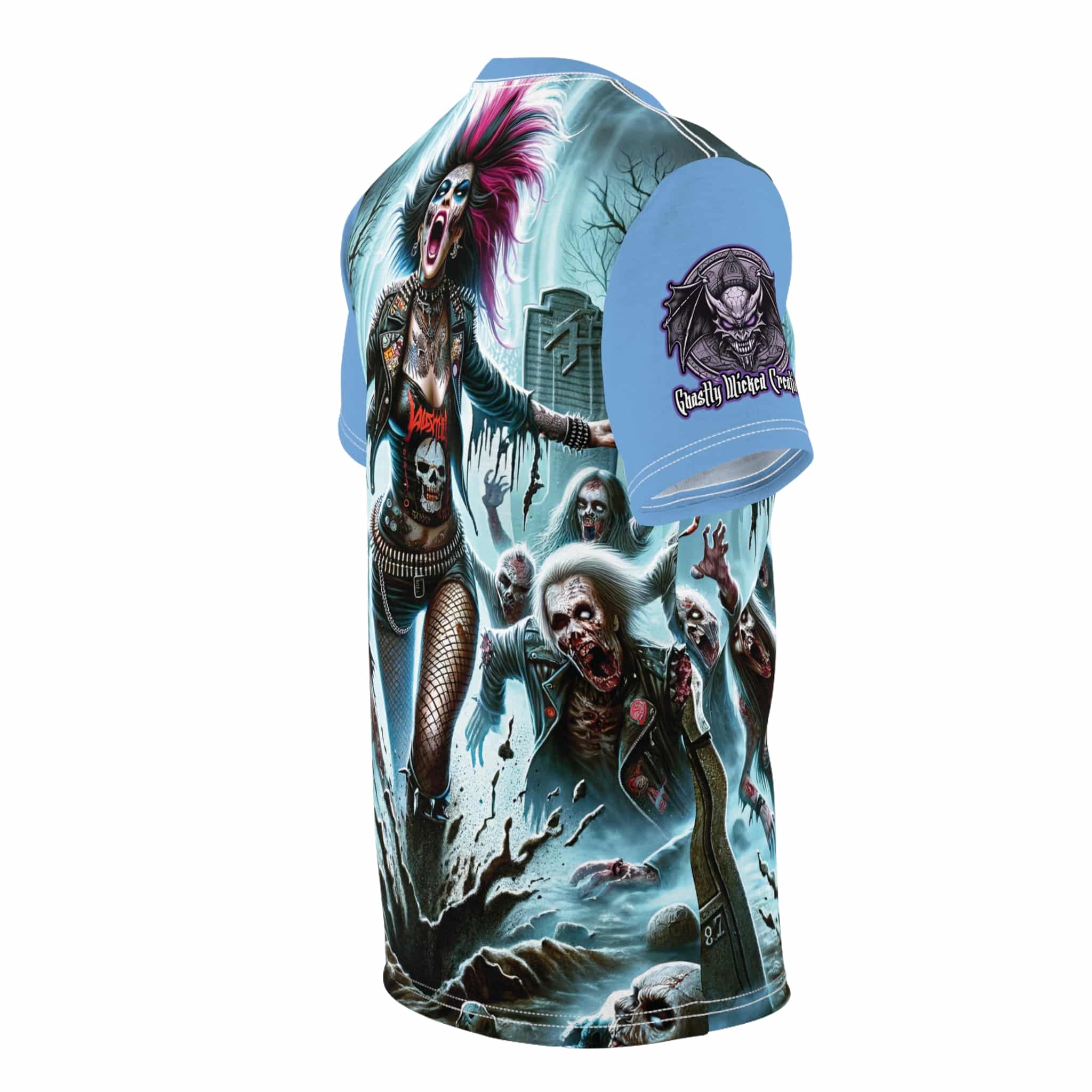 Zombies Emerge #DZ-004 Unisex Cut & Sew Tee (AOP) - Image 4