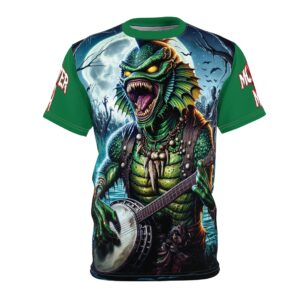 Monster Mosh 2024 Tour Gill On Banjo MM-D005 Unisex Cut & Sew Tee (AOP) - Black or Green Sleeves