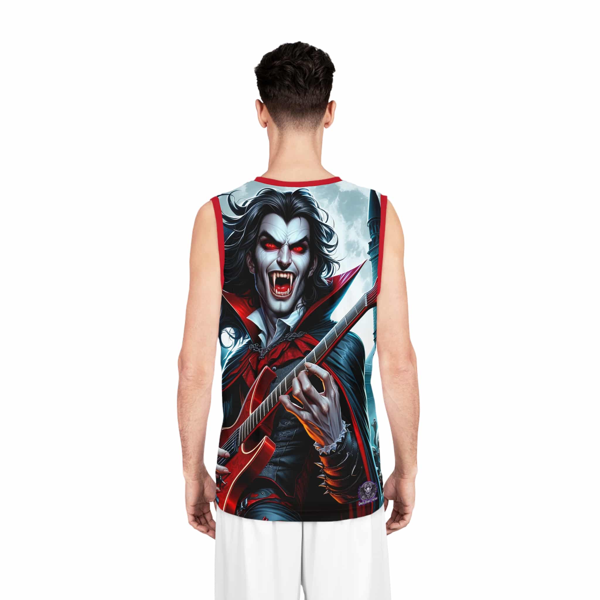 Monster Mosh 2024 Tour Drac on Guitar MM-D001 Basketball Jersey (AOP) - Image 4