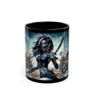 Undead Pirate Lass #ML-D-UP004 Black Mug (11oz, 15oz)