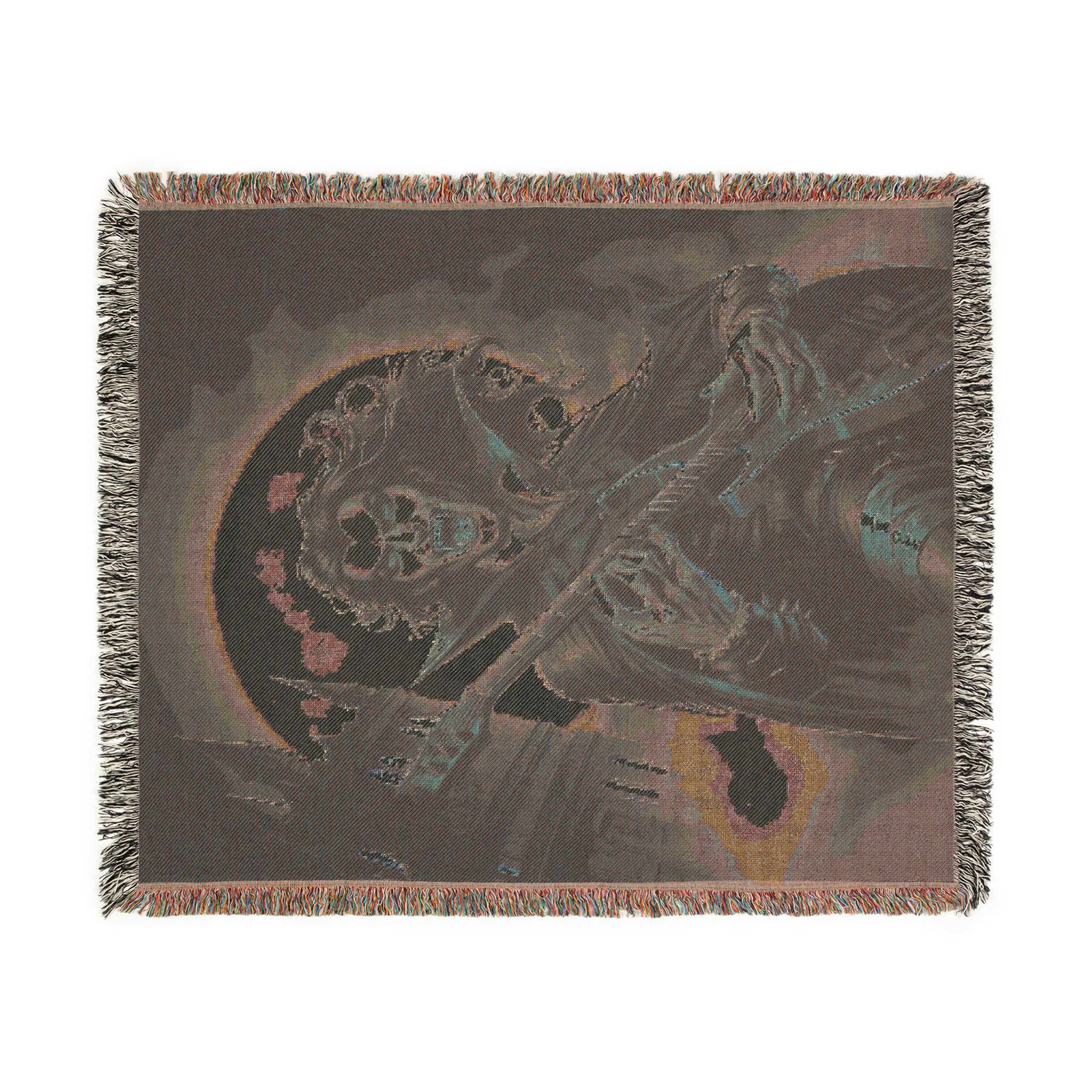 Monster Mosh 2024 Tour Drac on Guitar MM-D001 Woven Blanket, Cozy Throw for Halloween, Fall Decor, Perfect for Movie Nights, Gift for Vampire Lovers, Home Accessories - Image 3