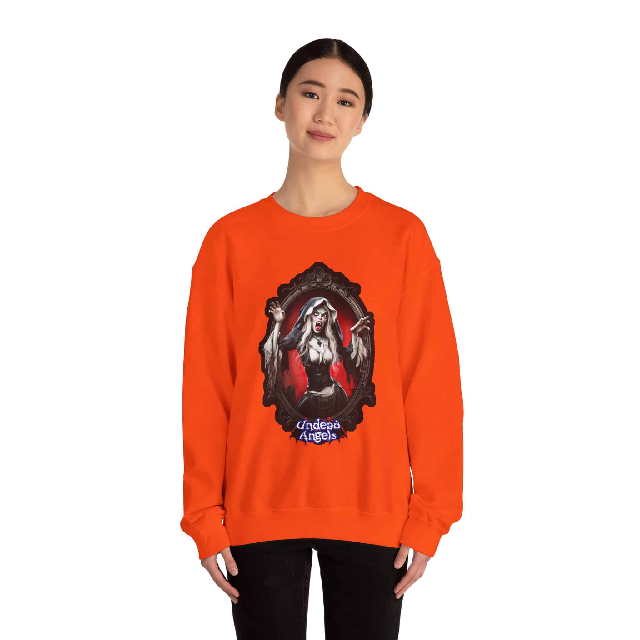 Undead Angels Vampire Pilgrim Chastity Unisex Heavy Blend™ Crewneck Sweatshirt - Image 14