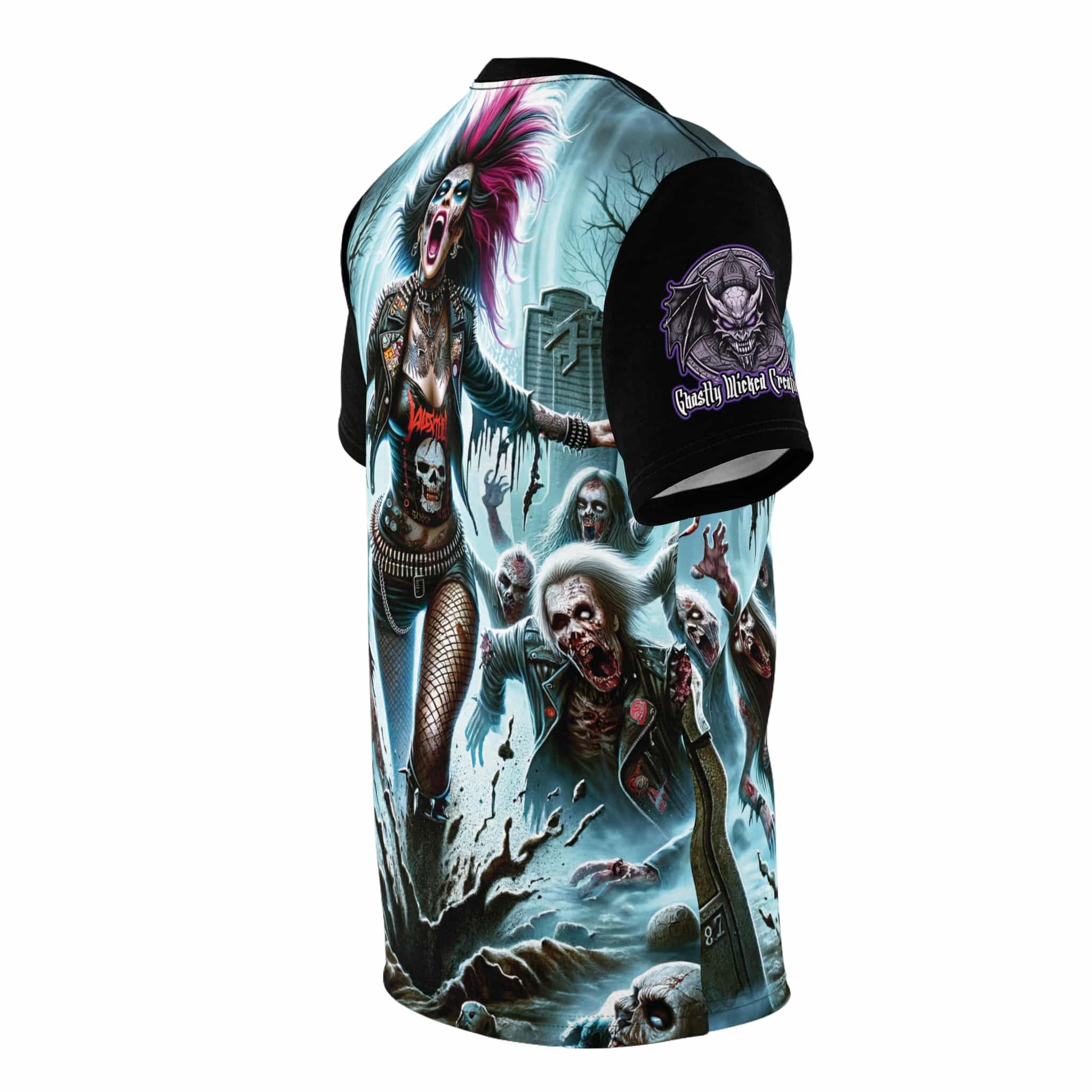 Zombies Emerge #DZ-004 Unisex Cut & Sew Tee (AOP) - Image 8