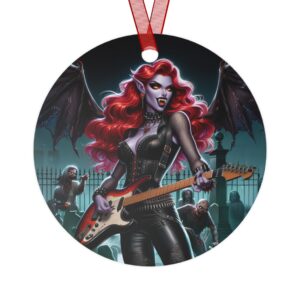 Monster Mosh Undead Angels Vampire Guitarist #MM-D-UA-C02 Metal Ornaments