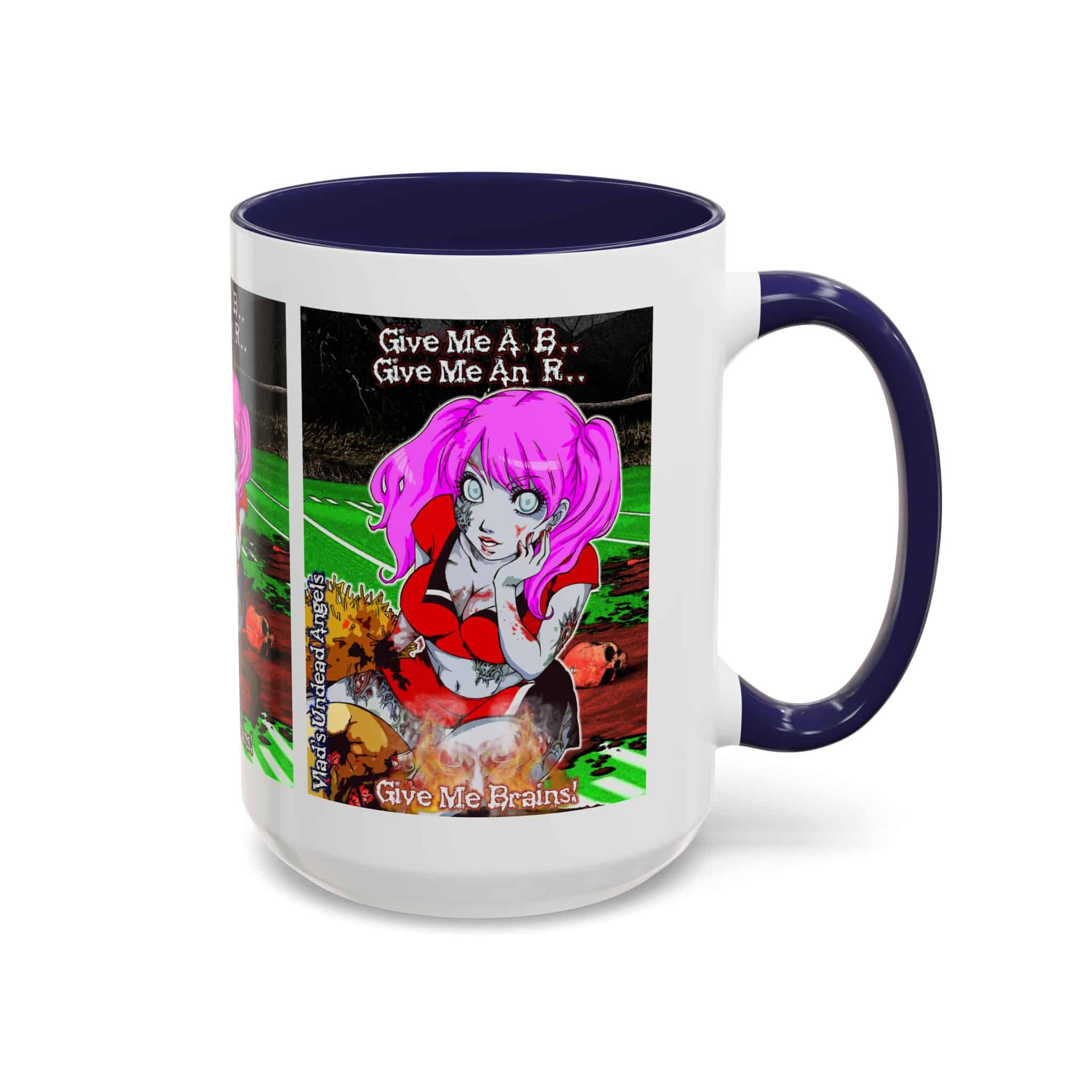 Buffy Undead Angel Zombie Cheerleader C1 PH – Classic Art w/Text Accent Coffee Mug (11, 15oz) - Image 26