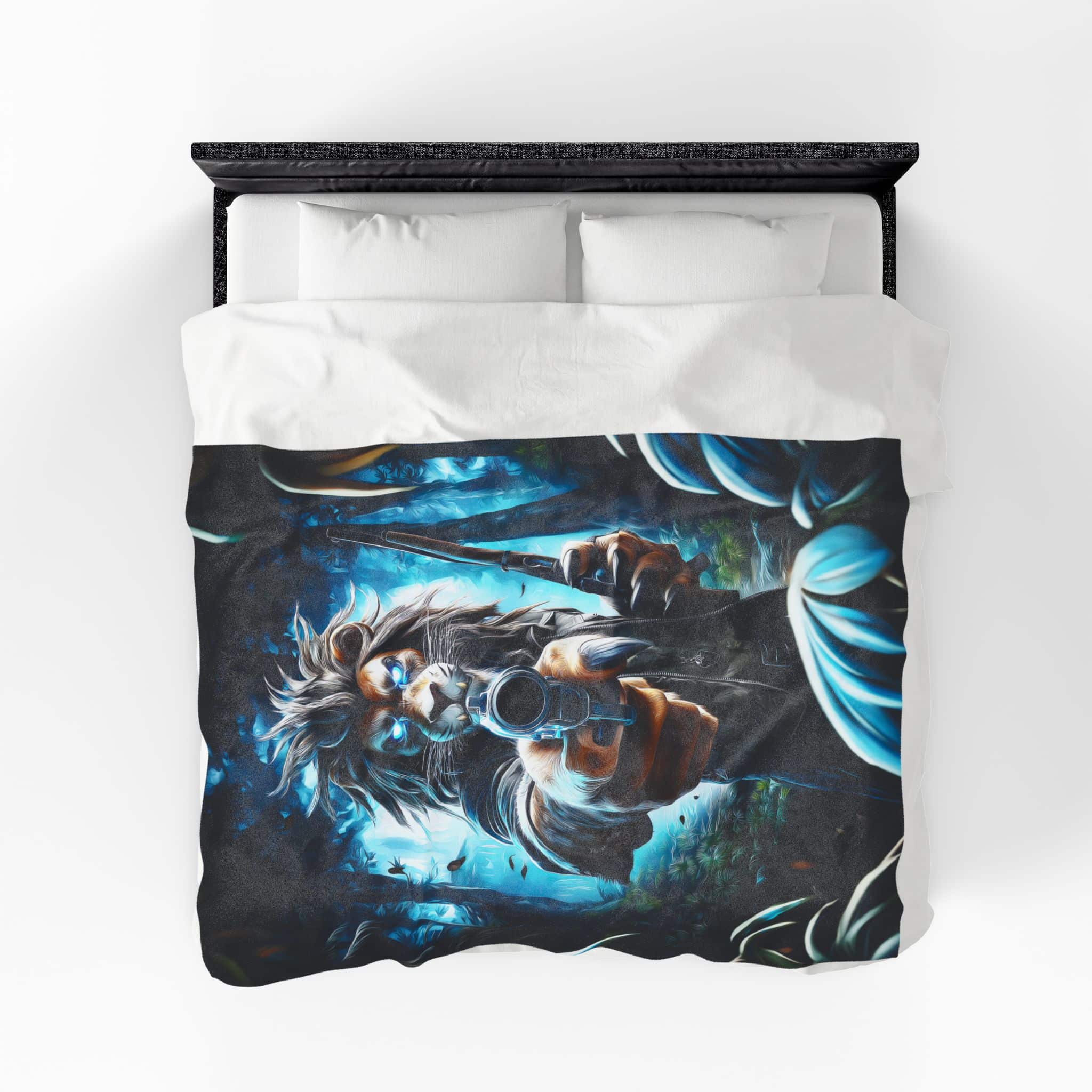 Arm The Animals: Hunter Lion #AA030 Plush Blanket, Cozy Throw for Fall Decor, - Image 13