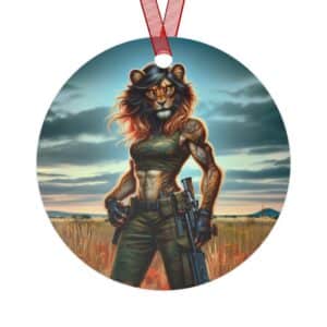 Arm The Animals: Commando Lioness #AA-D-Li002 Metal Ornaments