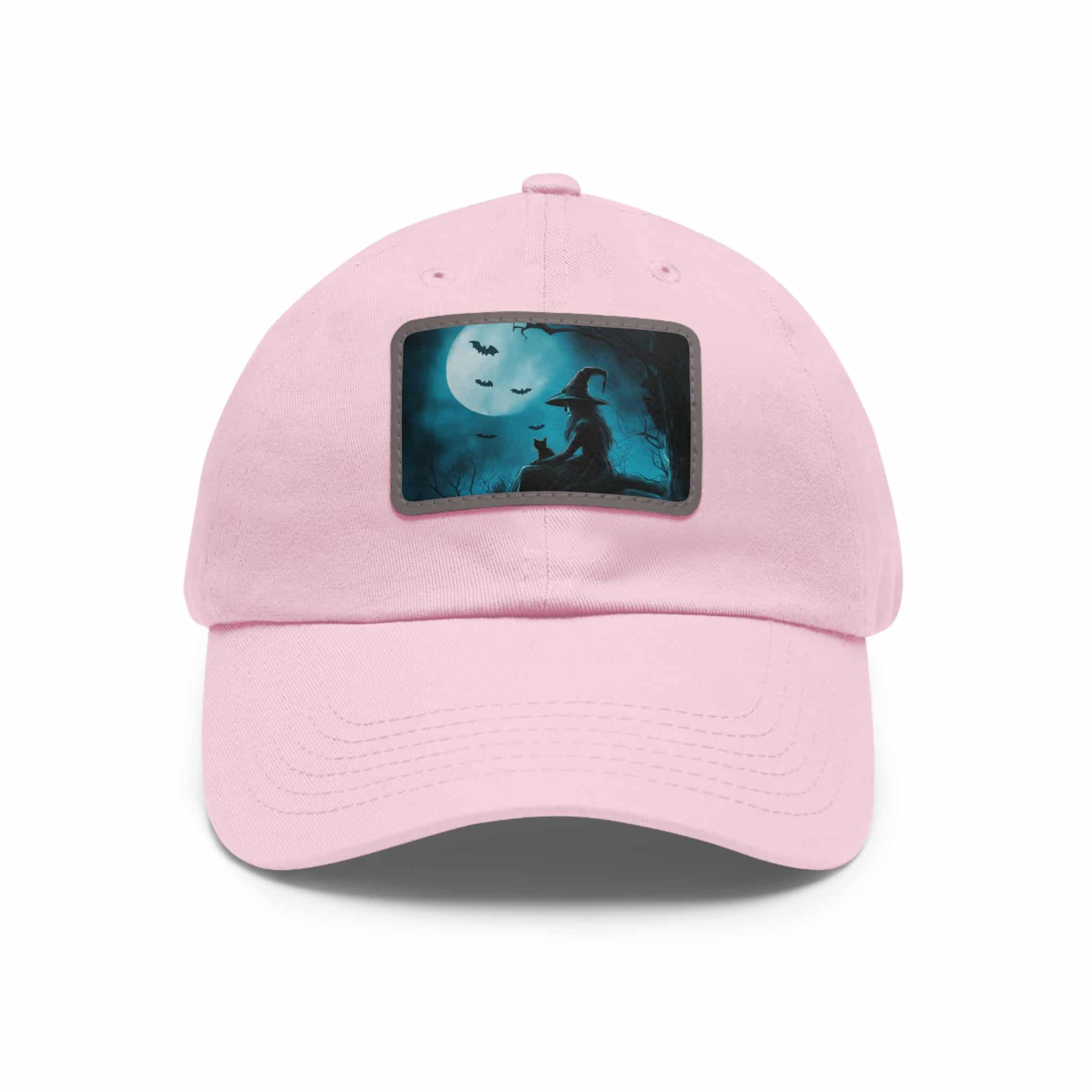 Witch With Black Cat By Moonlight #MJ-W003 Logo Leather Patch Dad Hat - Casual Style for Music Lovers - Image 61