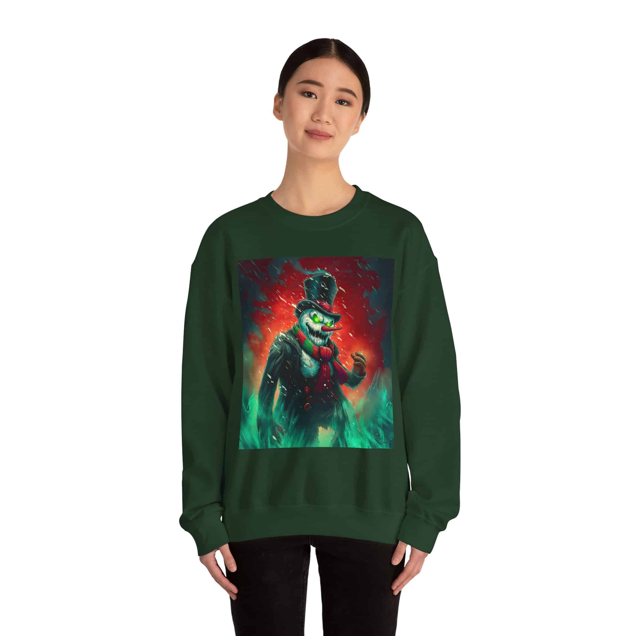 Sadistic Snowman II Unisex Heavy Blend™ Crewneck Sweatshirt Christmas - Image 17
