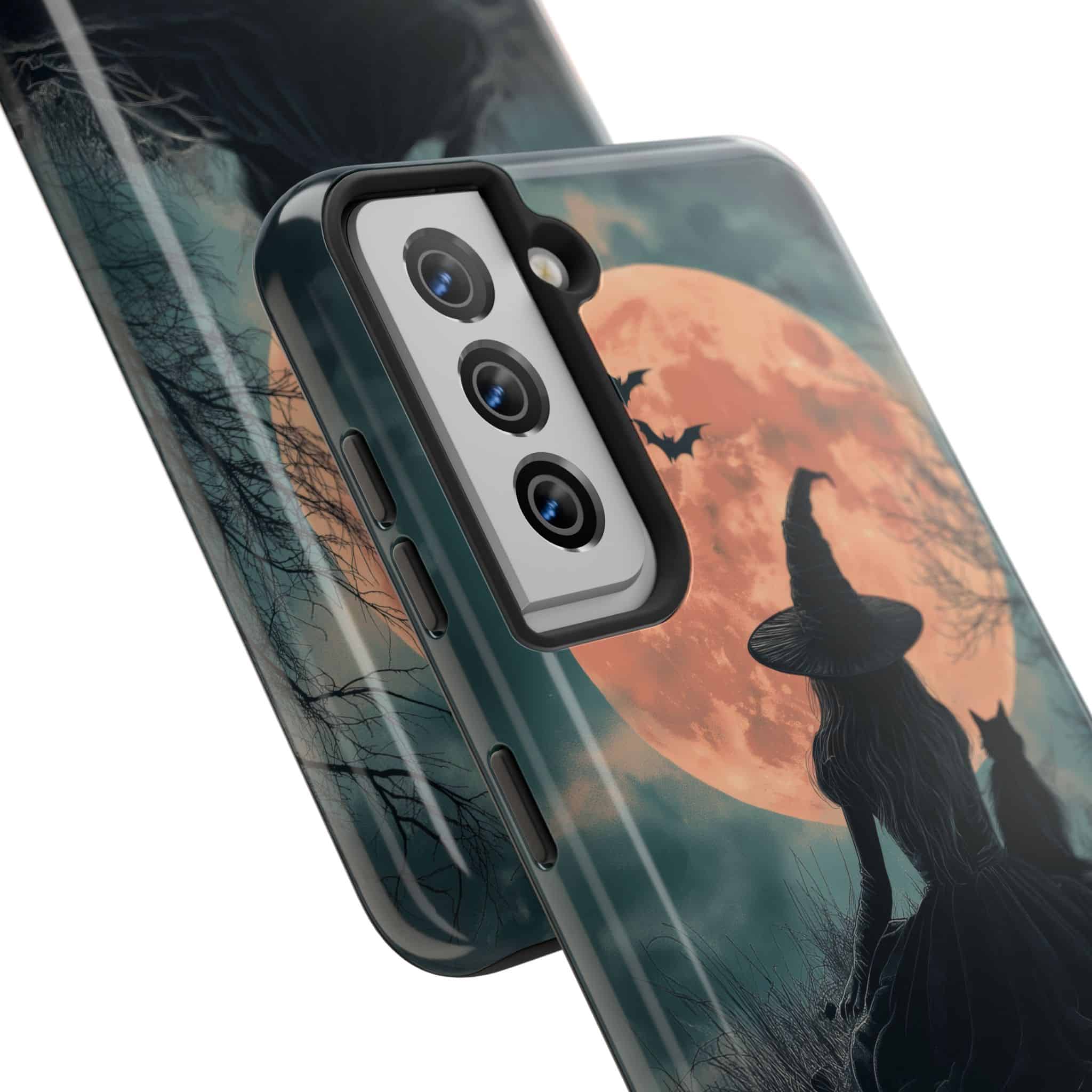 Witch With Black Cat By Moonlight #MJ-W004 Samsung S21, S22, S23, & S24 Tough Phone Cases - Image 14
