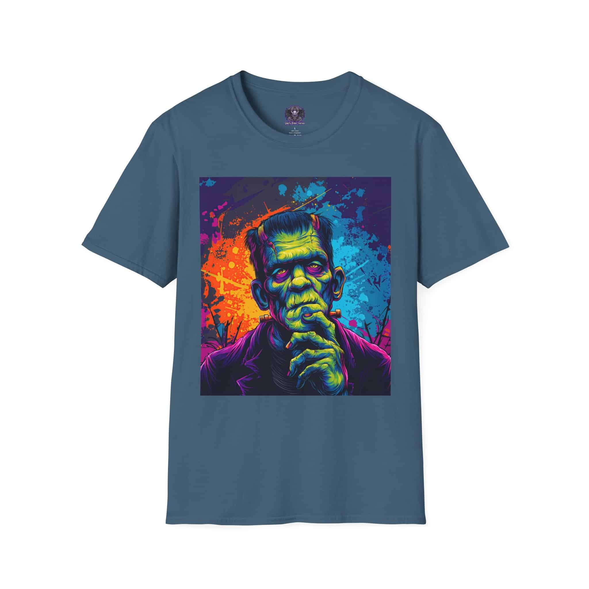 Frankenstein Pop Art 60's Style Unisex T-Shirt - Image 49