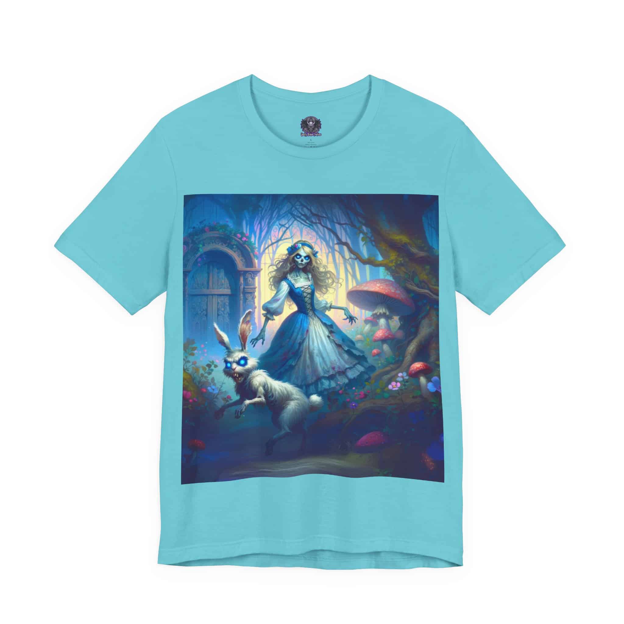 Undead Alice & White Rabbit Zombie #WT-D-A04 Unisex Jersey Short Sleeve Tee - Image 55