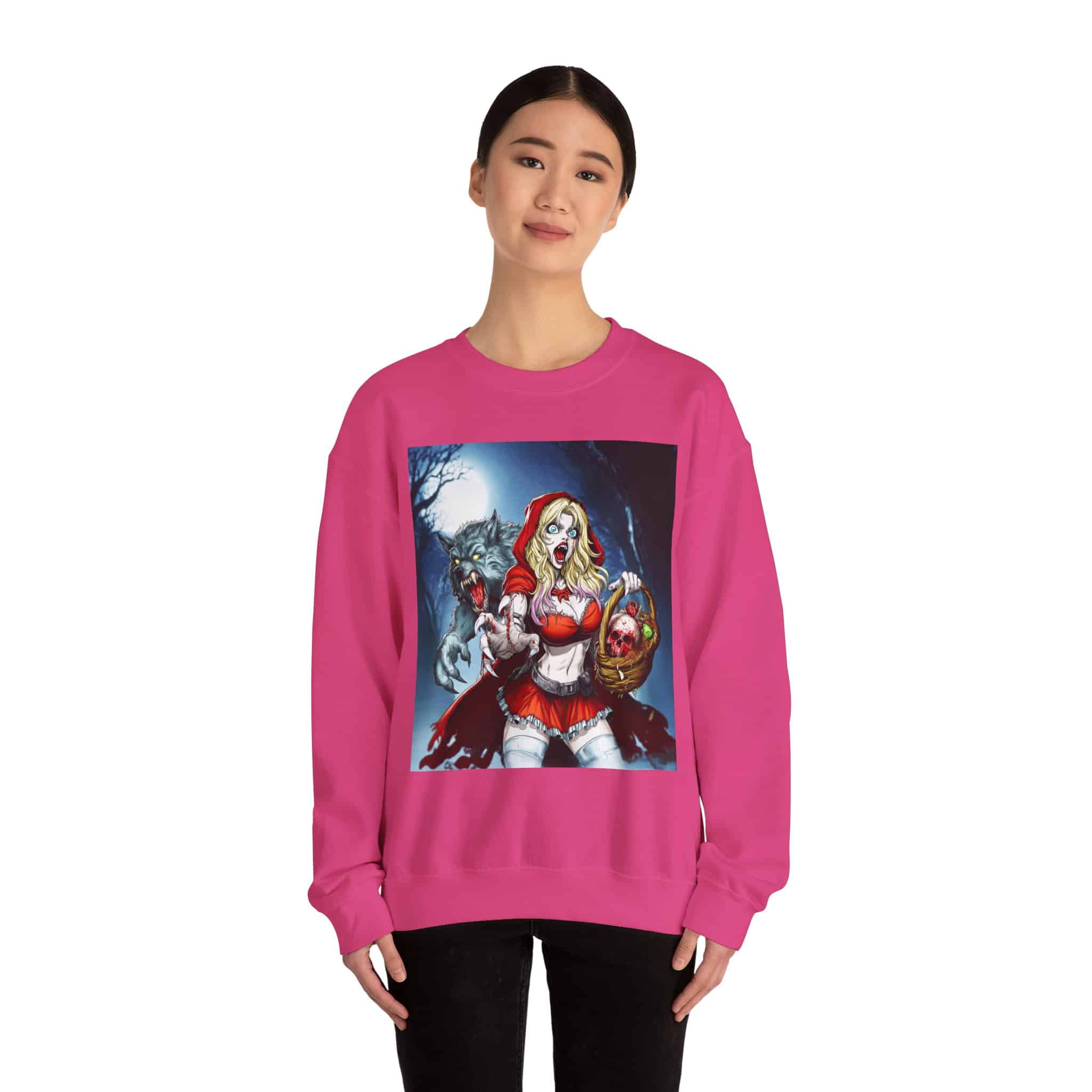 Vampire Red Riding Hood By Ghastly Wicked Tales 2025-01 Unisex Heavy Blend™ Crewneck Sweatshirt - Image 56