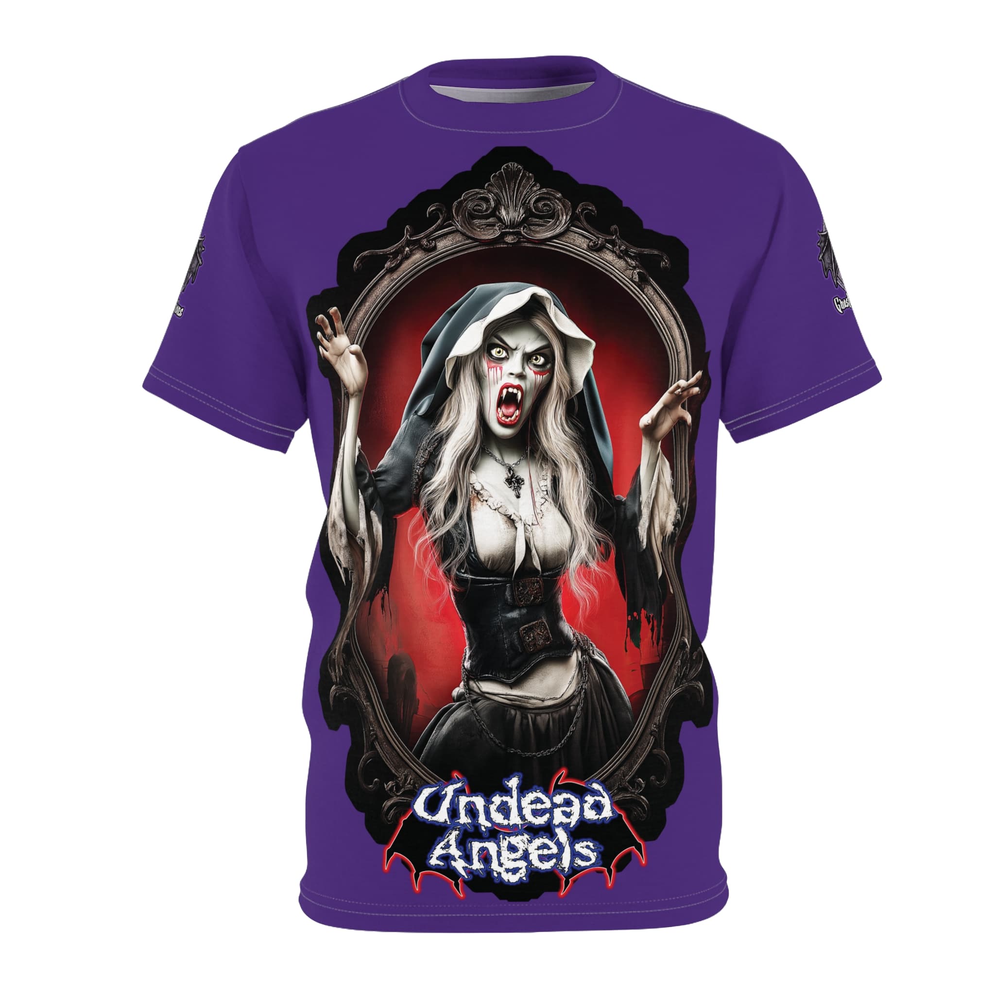 Undead Angels Vampire Pilgrim Chastity Tee Unisex (AOP) - Image 21