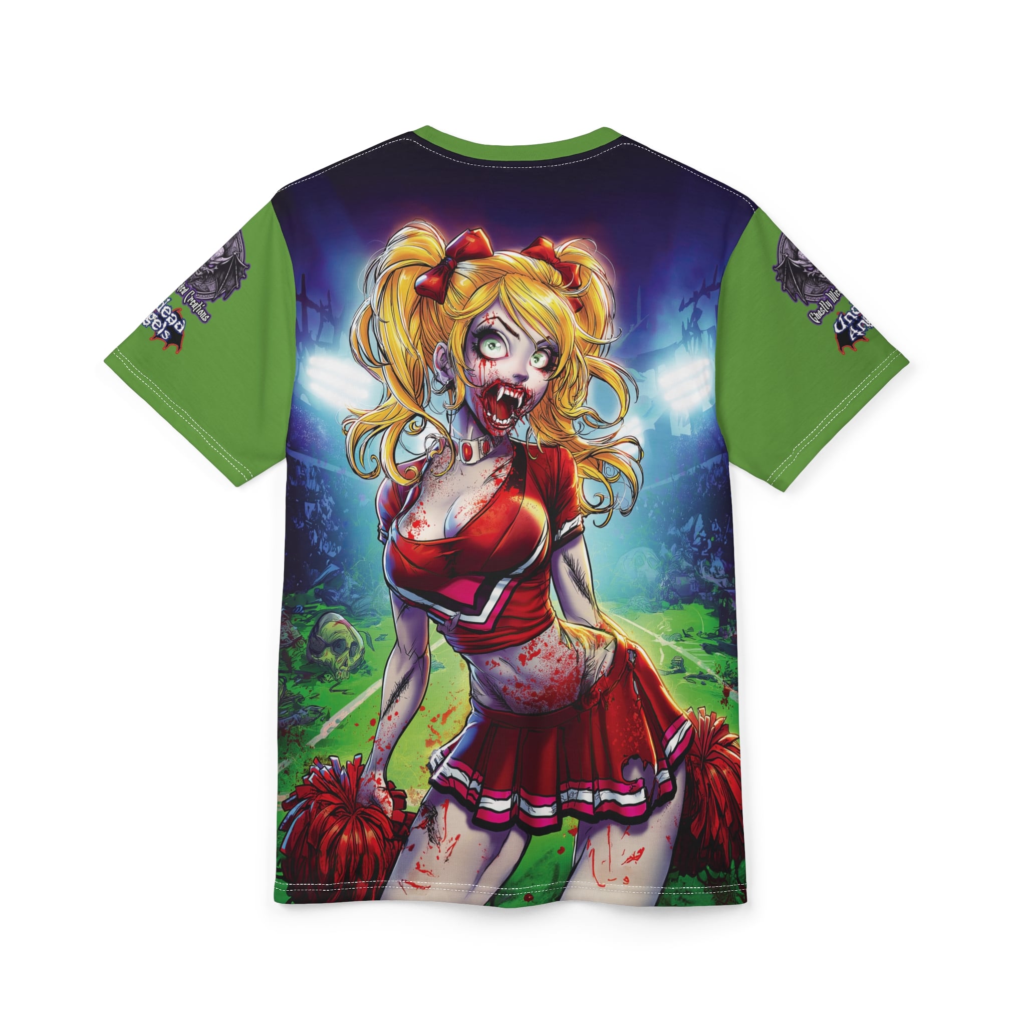 Undead Angels Zombie Cheerleader Buffy Classic Reborn Style IV Unisex Cut & Sew Tee (AOP) - Image 24