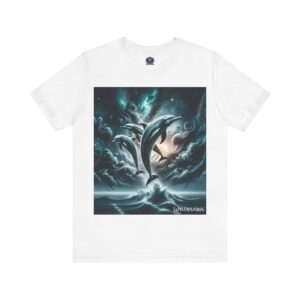 Dolphins Jumping WD-D007 By Wyldesigns Unisex Jersey Short Sleeve Tee