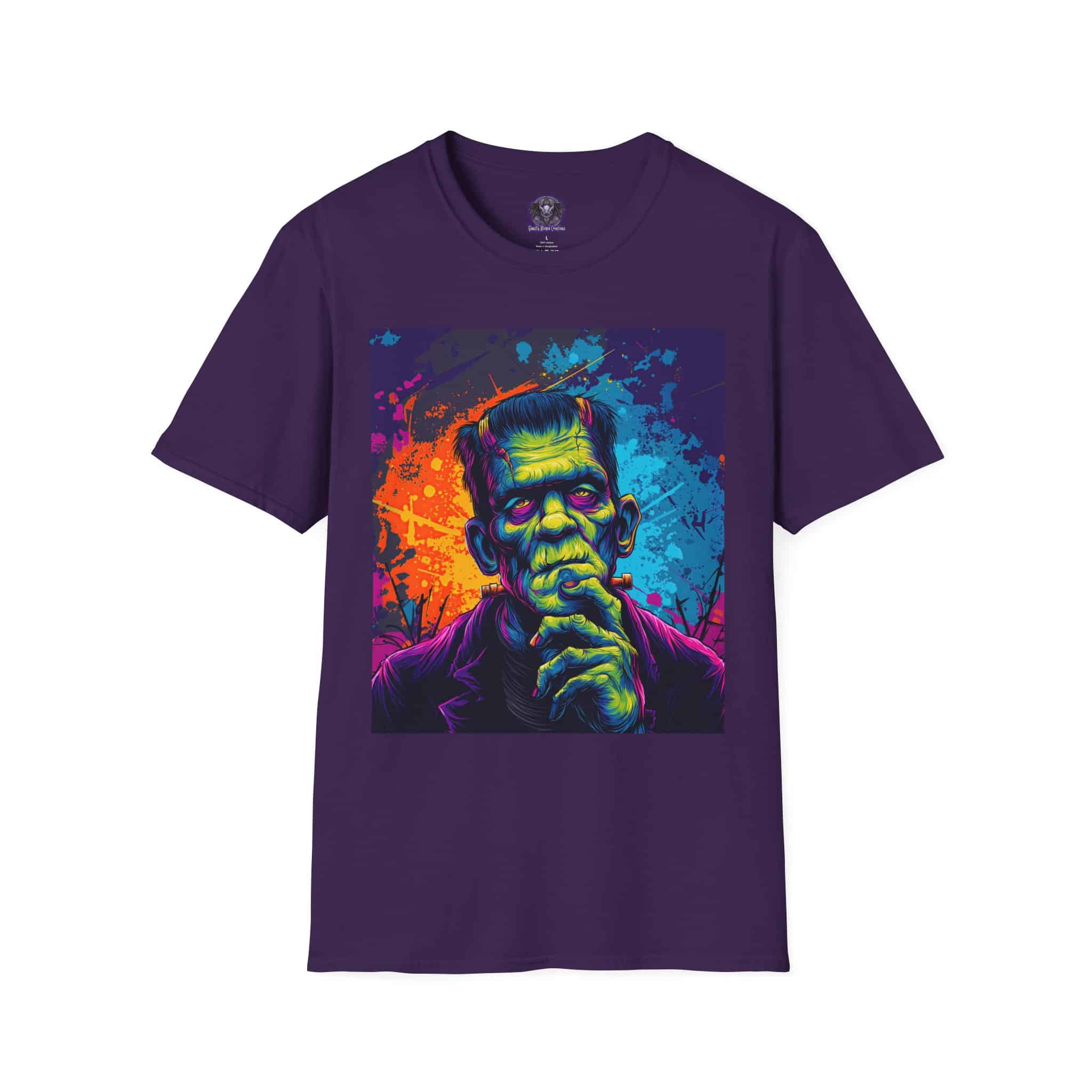 Frankenstein Pop Art 60's Style Unisex T-Shirt - Image 33