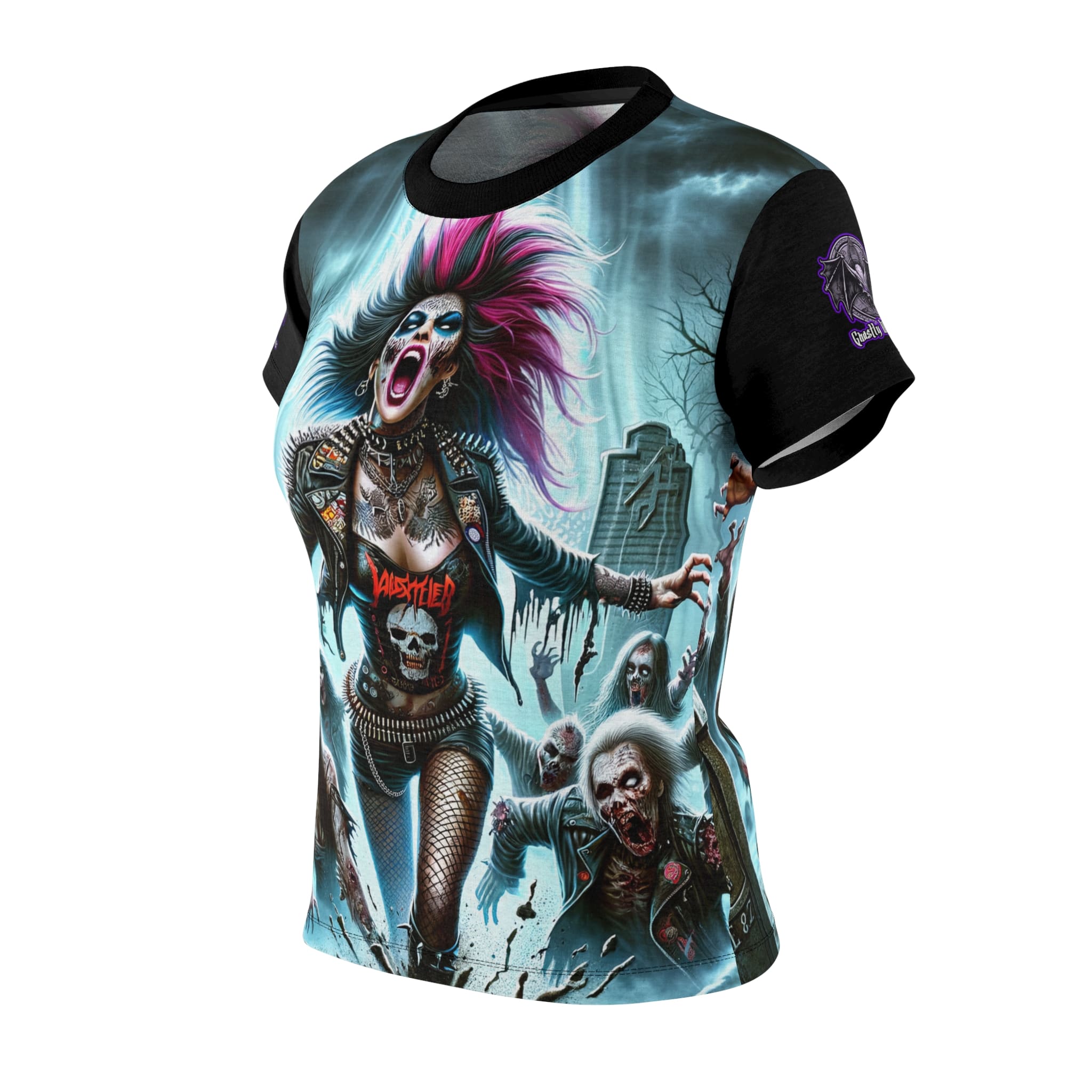 Zombies Emerge #DZ-004 Women's Cut & Sew Tee (AOP) - Image 5