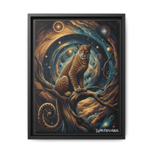 Cosmic Leopard WD-D013 By Wyldesigns Matte Canvas, Black Frame