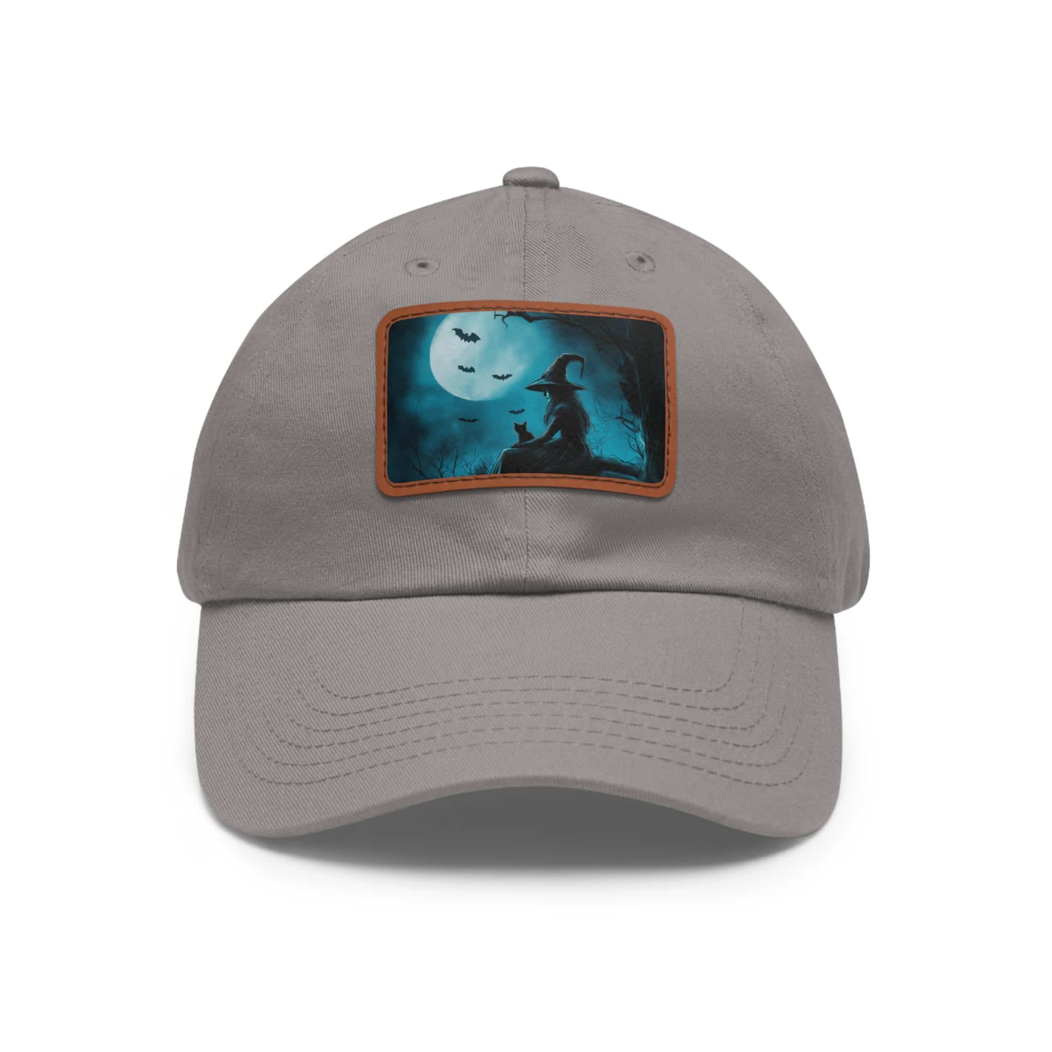 Witch With Black Cat By Moonlight #MJ-W003 Logo Leather Patch Dad Hat - Casual Style for Music Lovers - Image 46