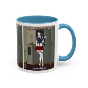 Rachel Undead Angel Zombie SchoolgIrl – Classic Art w/Text Accent Coffee Mug (11, 15oz)