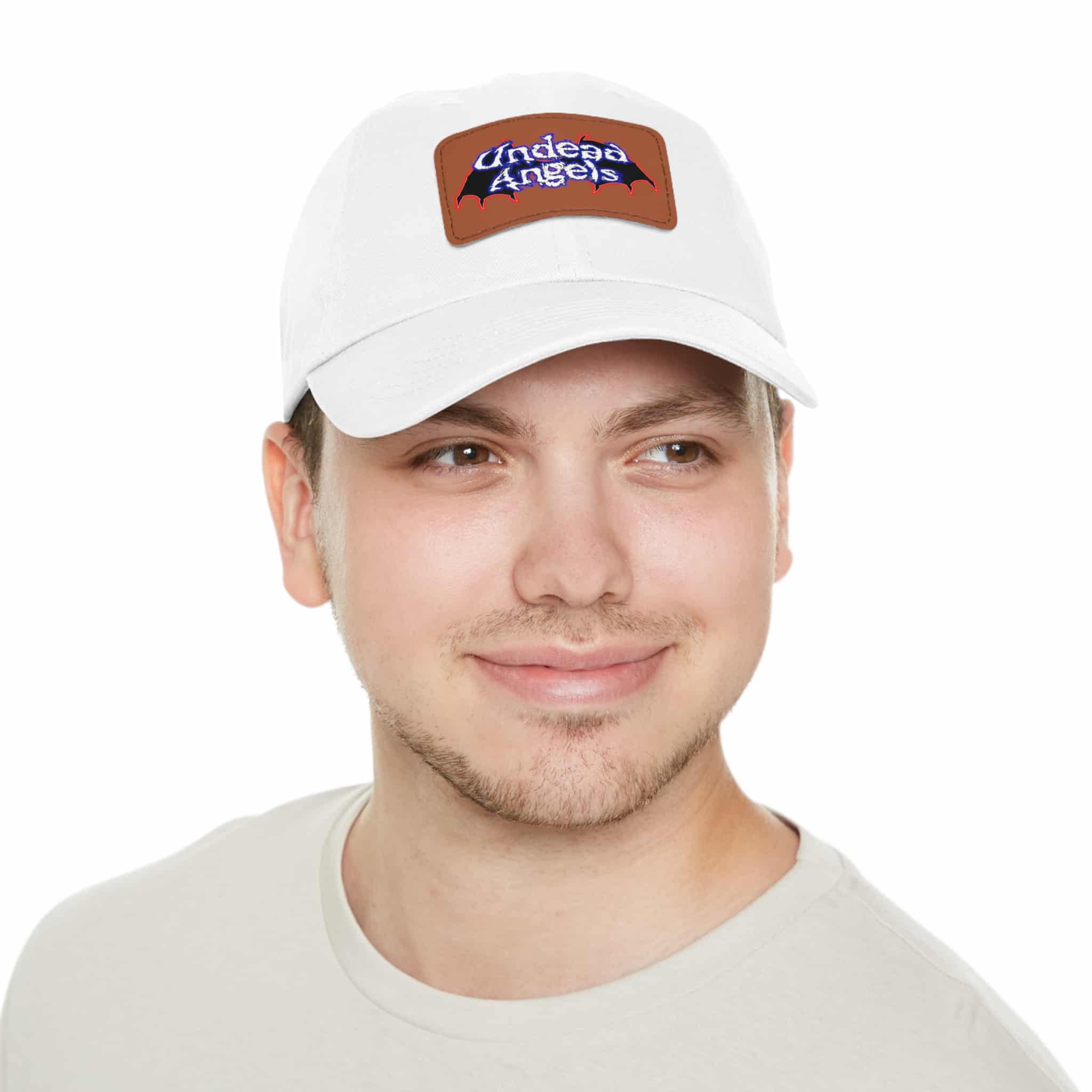 Undead Angels Logo Leather Patch Dad Hat - Casual Style for Music Lovers - Image 10